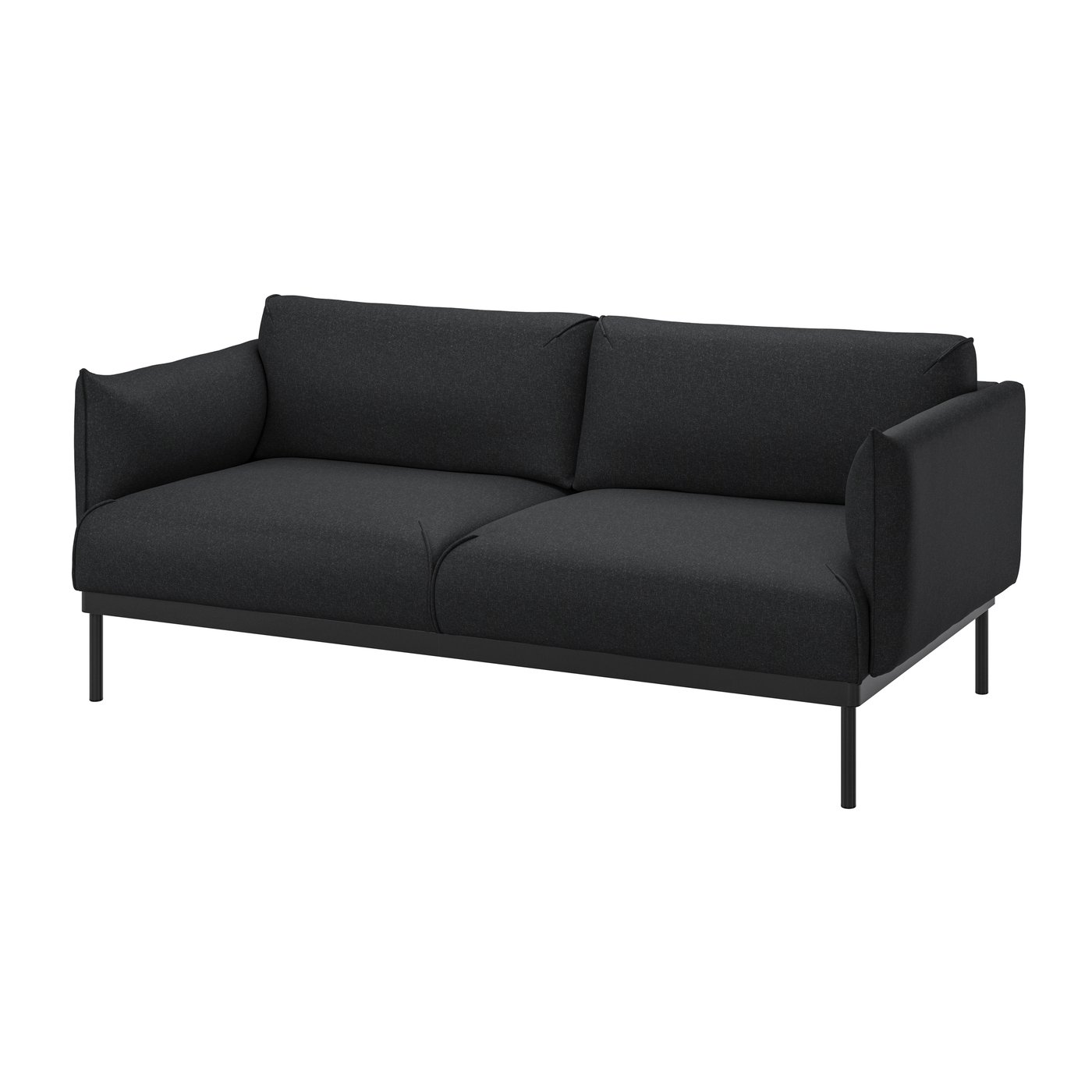 IKEA ÄPPLARYD 2-sitssoffa, gunnared svart/grå