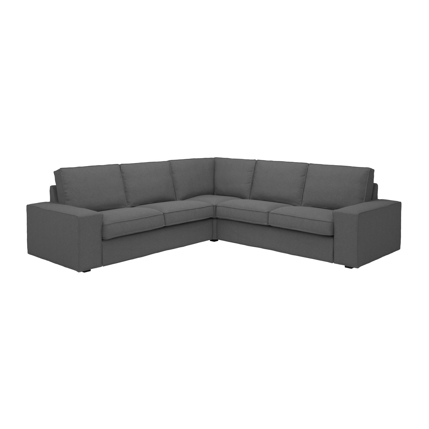 IKEA KIVIK hörnsoffa, 4-sits, tallmyra mellangrå