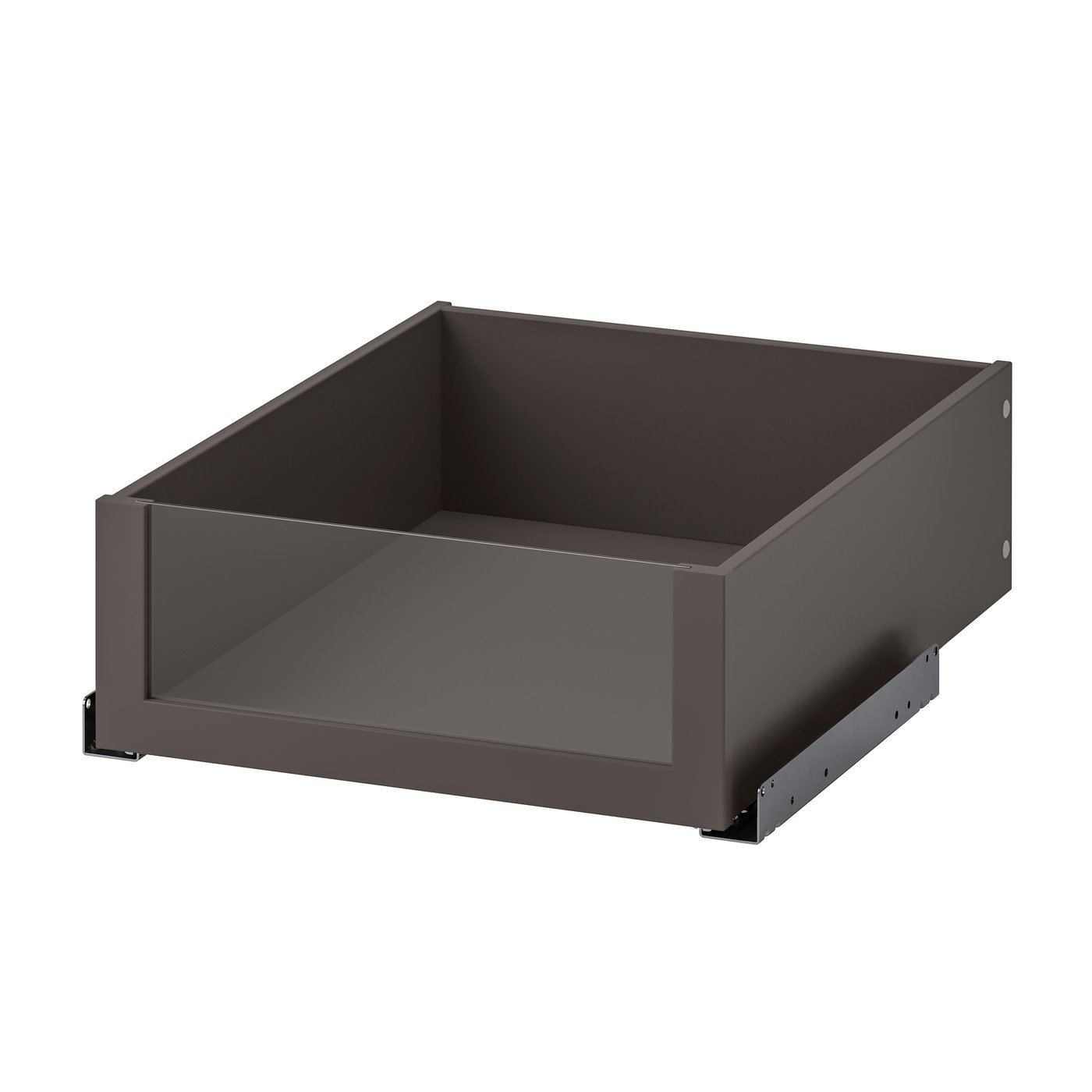IKEA KOMPLEMENT låda med glasfront, mörkgrå, 50x58 cm