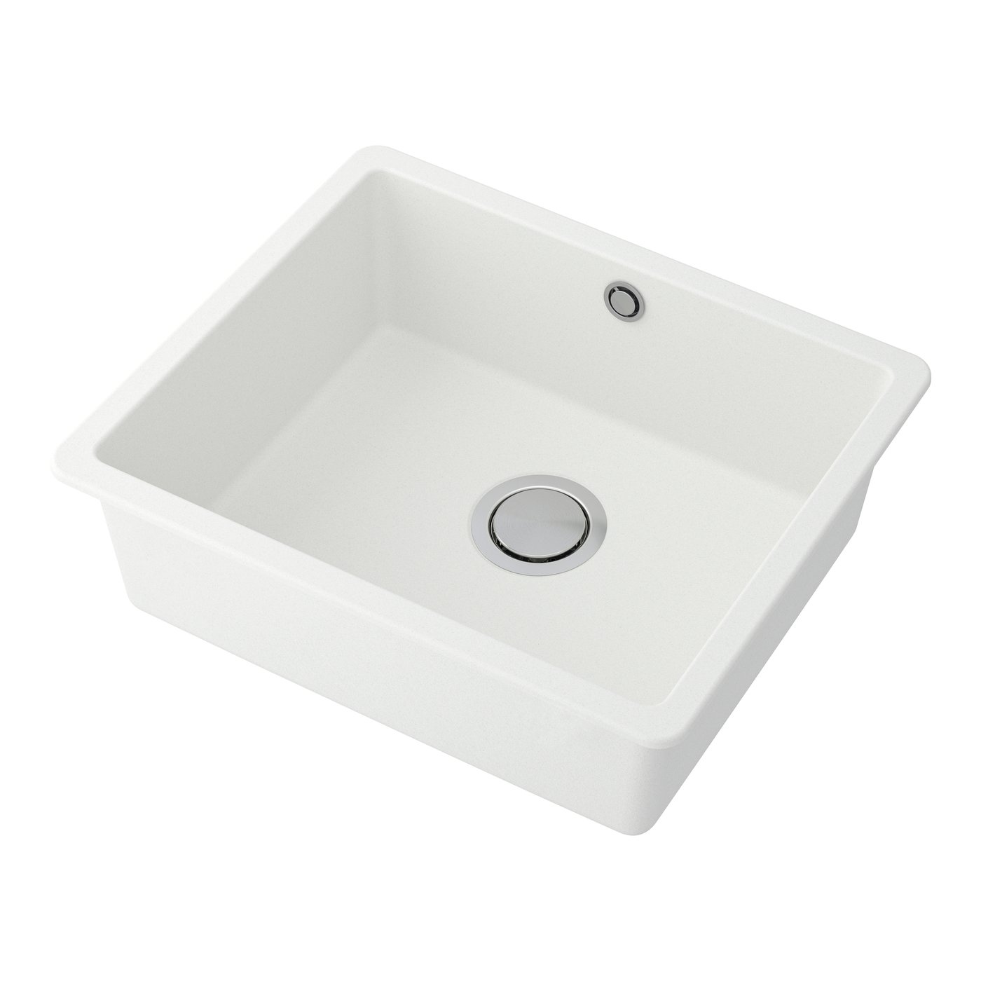 IKEA KILSVIKEN underlimmad diskho, 1 ho, vit/kvartskomposit, 56x46 cm, inbyggnadsdiskho