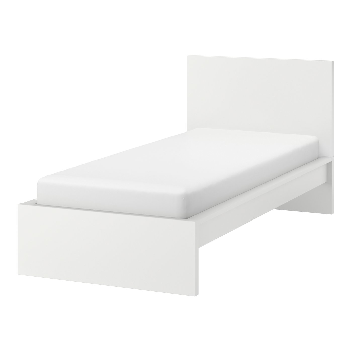 IKEA MALM sängram, hög, vit, 90x200 cm, sängstomme