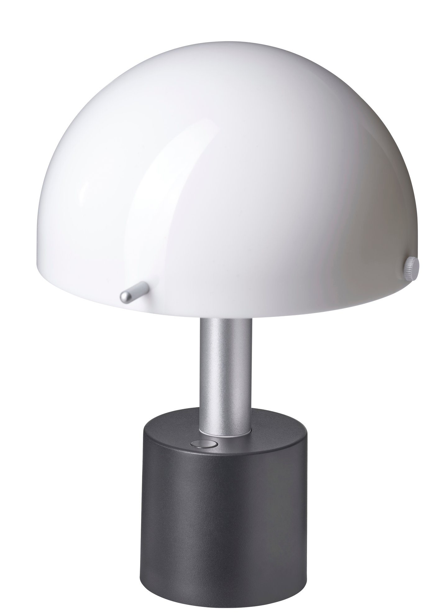 IKEA NÖDMAST LED portabel lampa, batteridriven, vit/svart, 26 cm