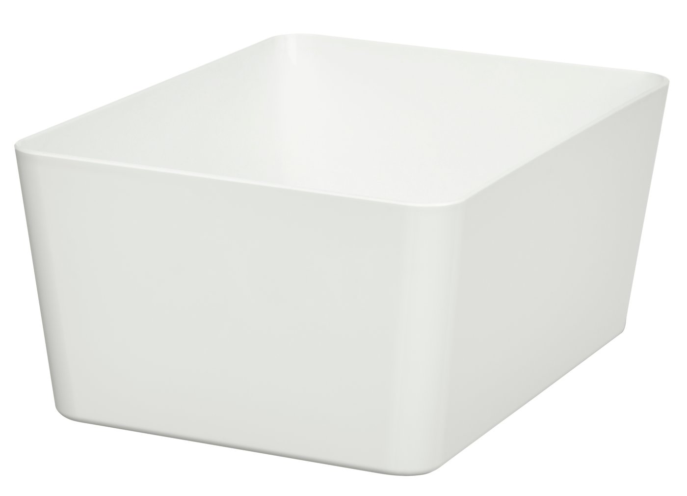 IKEA KUGGIS låda, vit, 13x18x8 cm