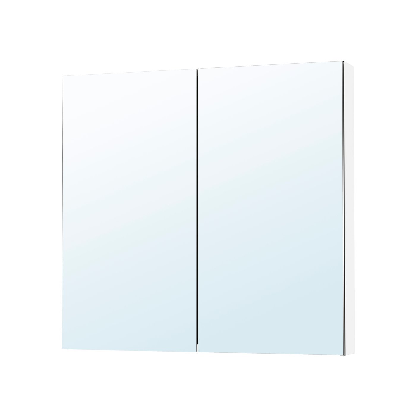 IKEA LETTAN spegelskåp med dörrar, spegeleffekt/spegelglas, 100x15x95 cm