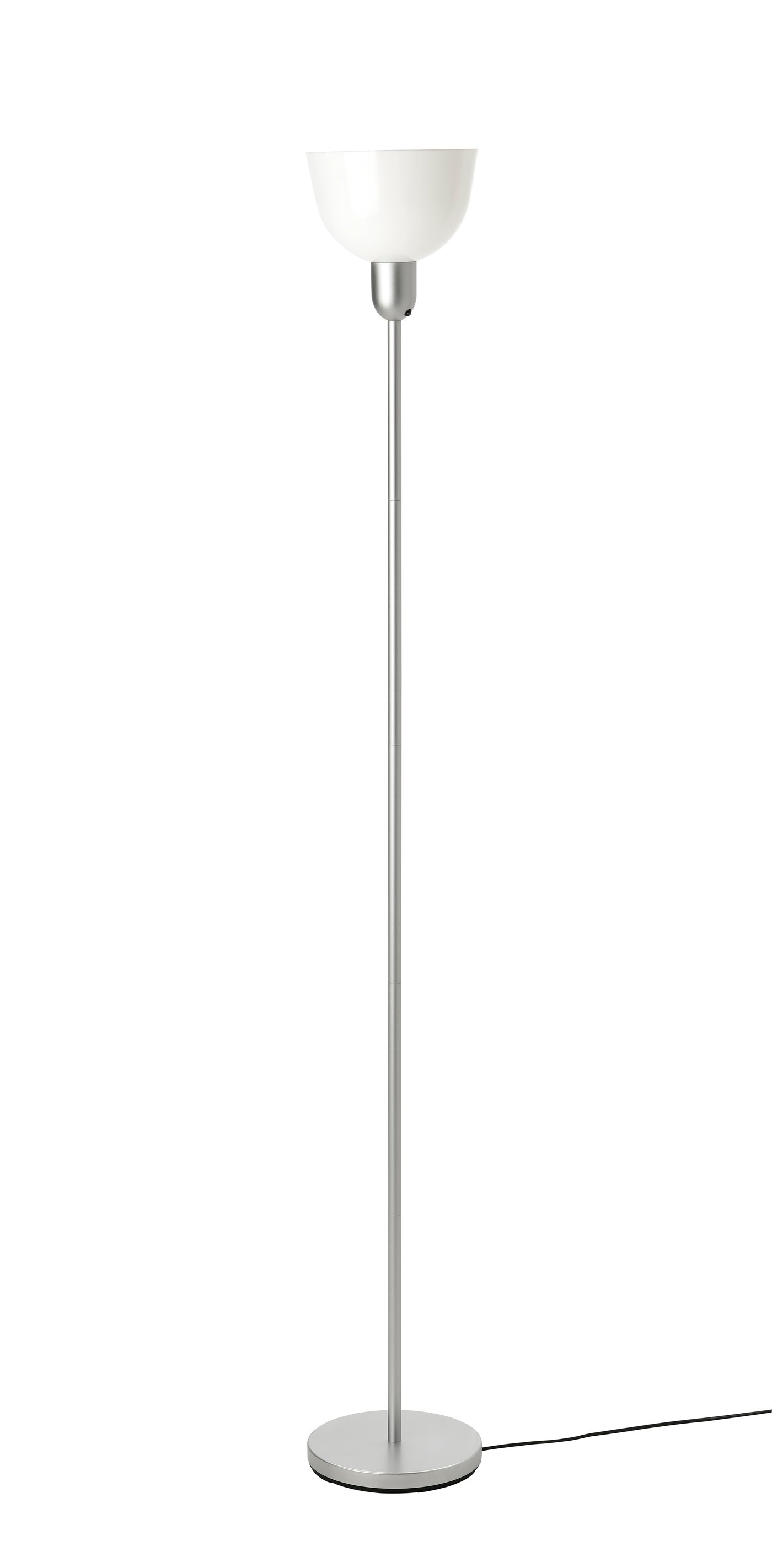 IKEA HEKTOGRAM golvlampa uppljus, silverfärgad/vit