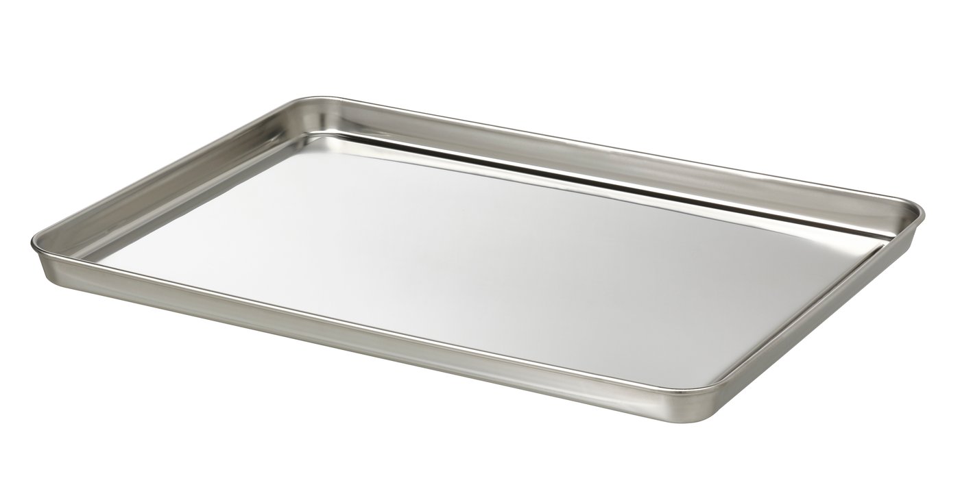 IKEA GRILLTIDER serveringsbricka, rostfritt stål, 40x30 cm