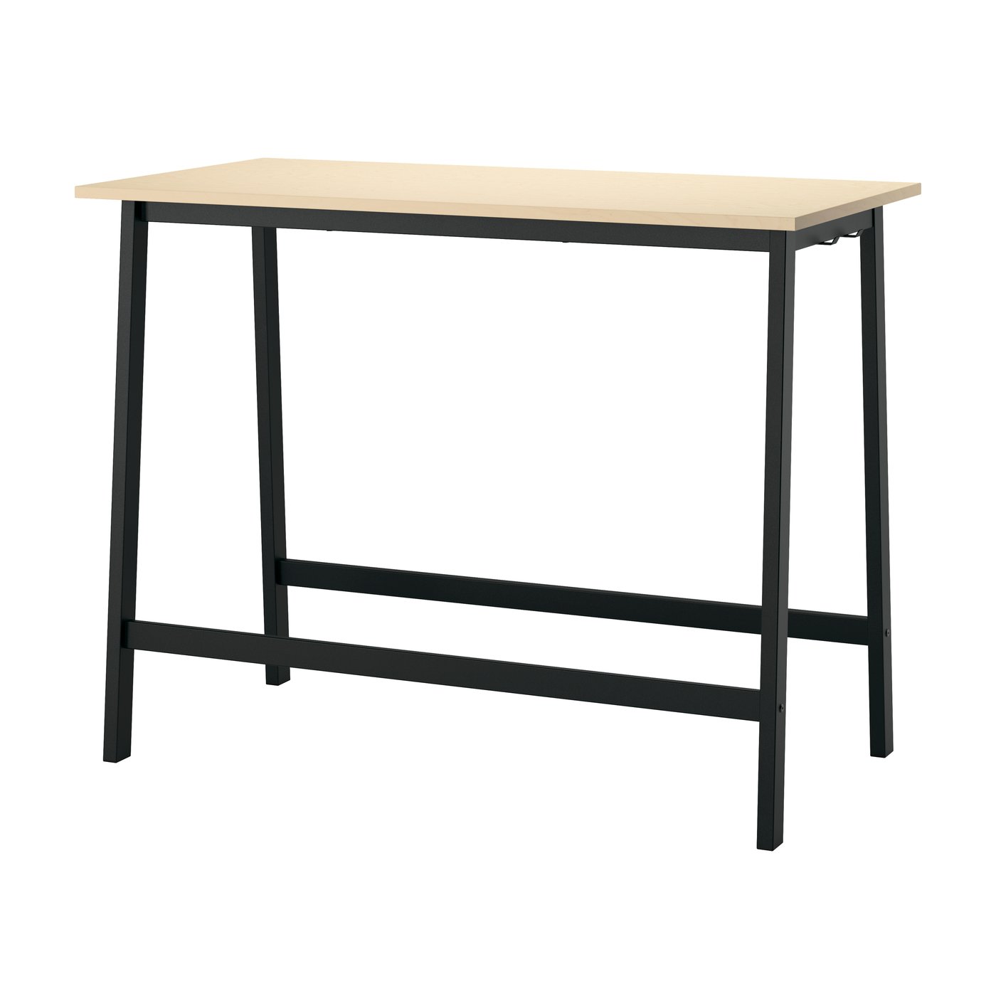 IKEA MITTZON konferensbord, björkfaner/svart, 140x68x105 cm