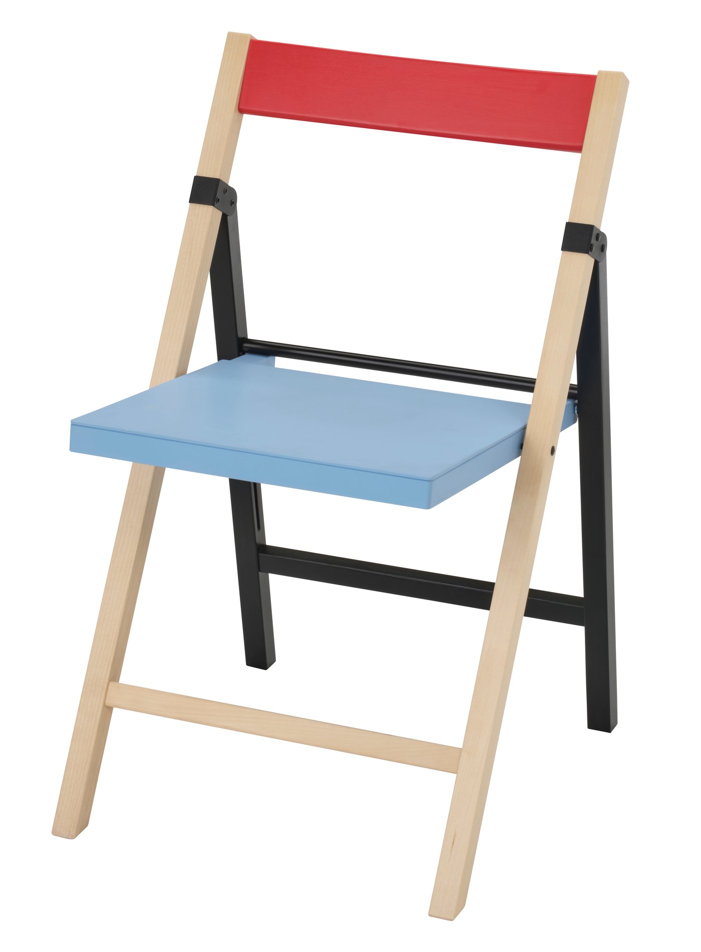 IKEA PS 2026 klappstol, björk blå/svart röd