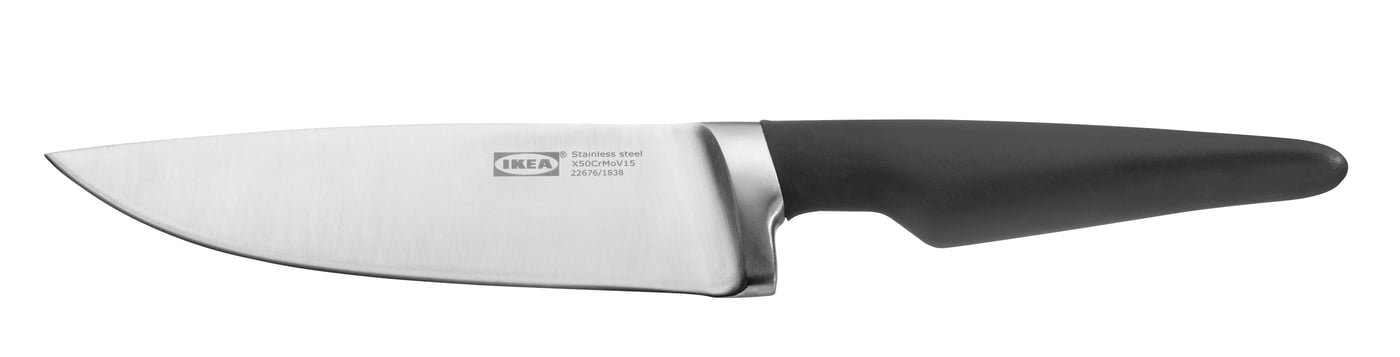 IKEA VÖRDA kockkniv, svart, 17 cm