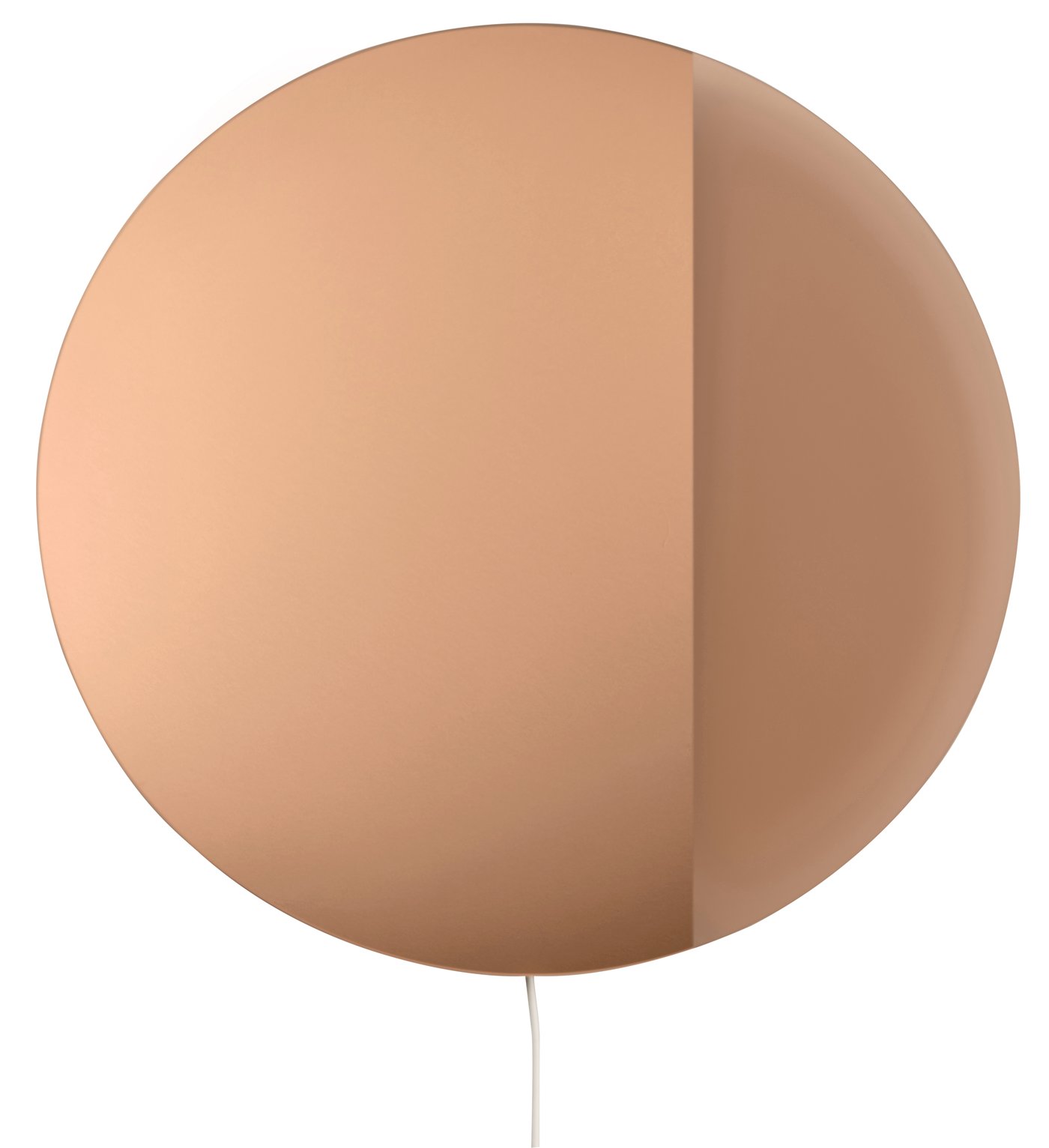 IKEA VARMBLIXT LED vägg/spegel lampa, dimbar/bronsfärgad rund
