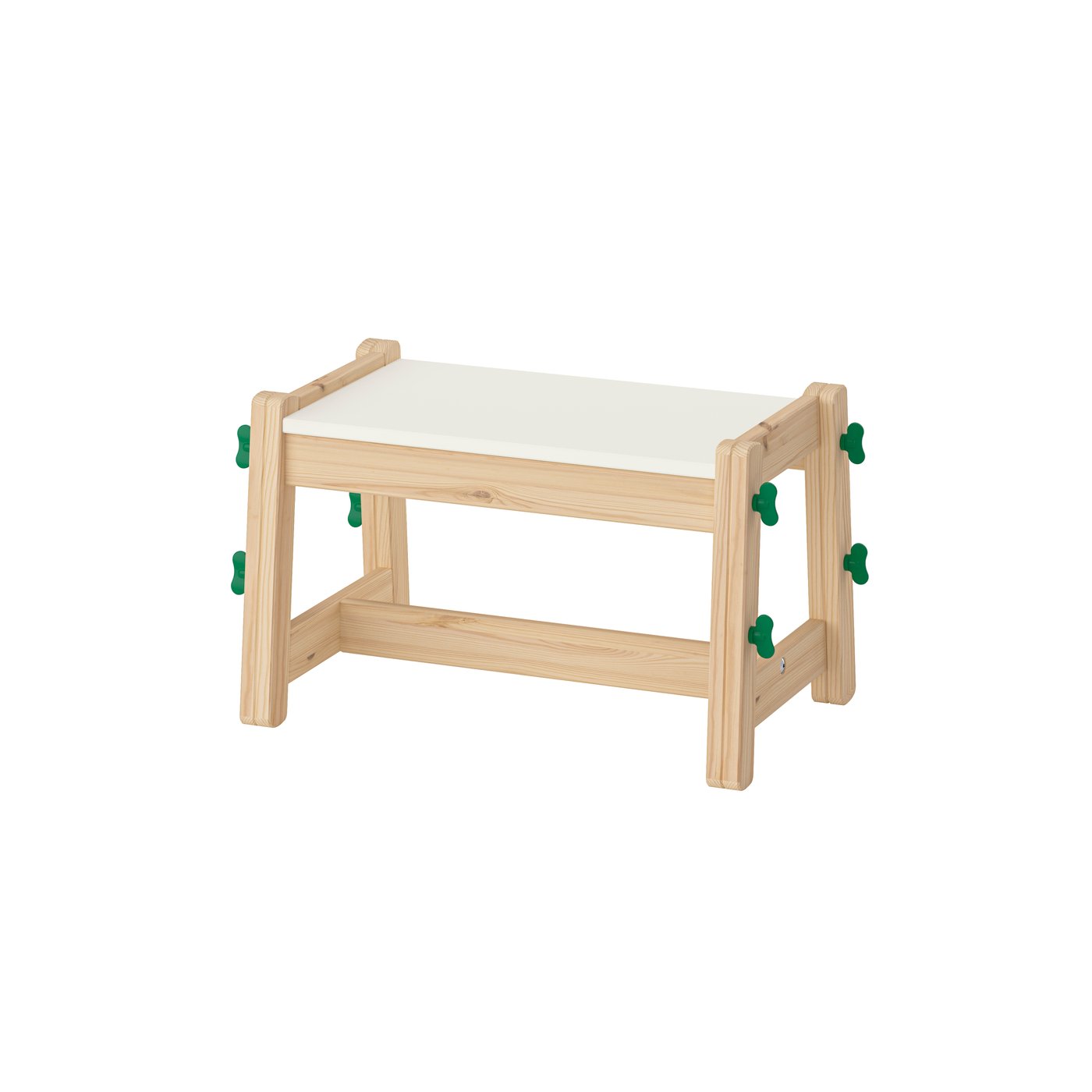 IKEA FLISAT barnbänk, justerbar höjd/grön