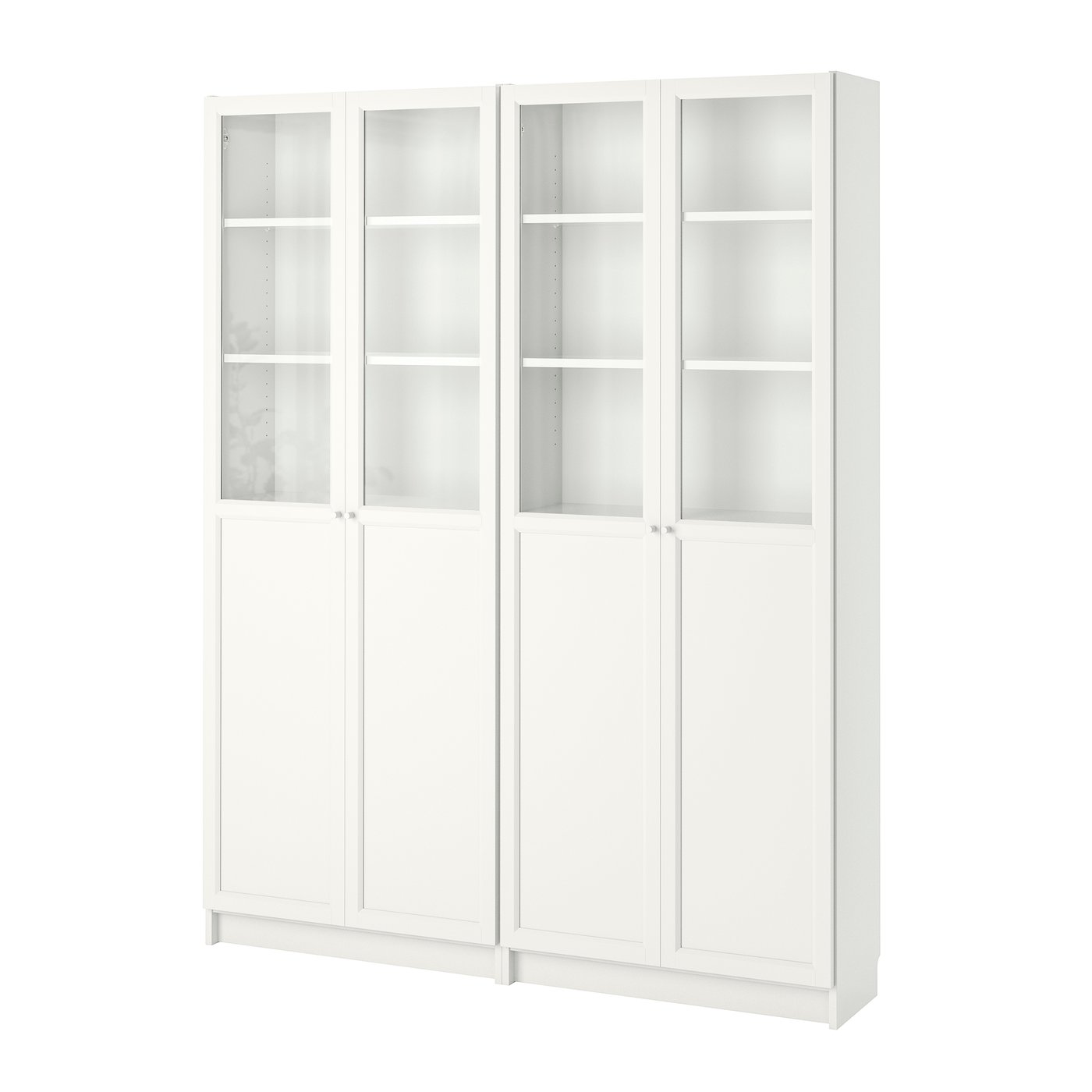 IKEA BILLY / OXBERG bokhylla, vit, 160x30x202 cm