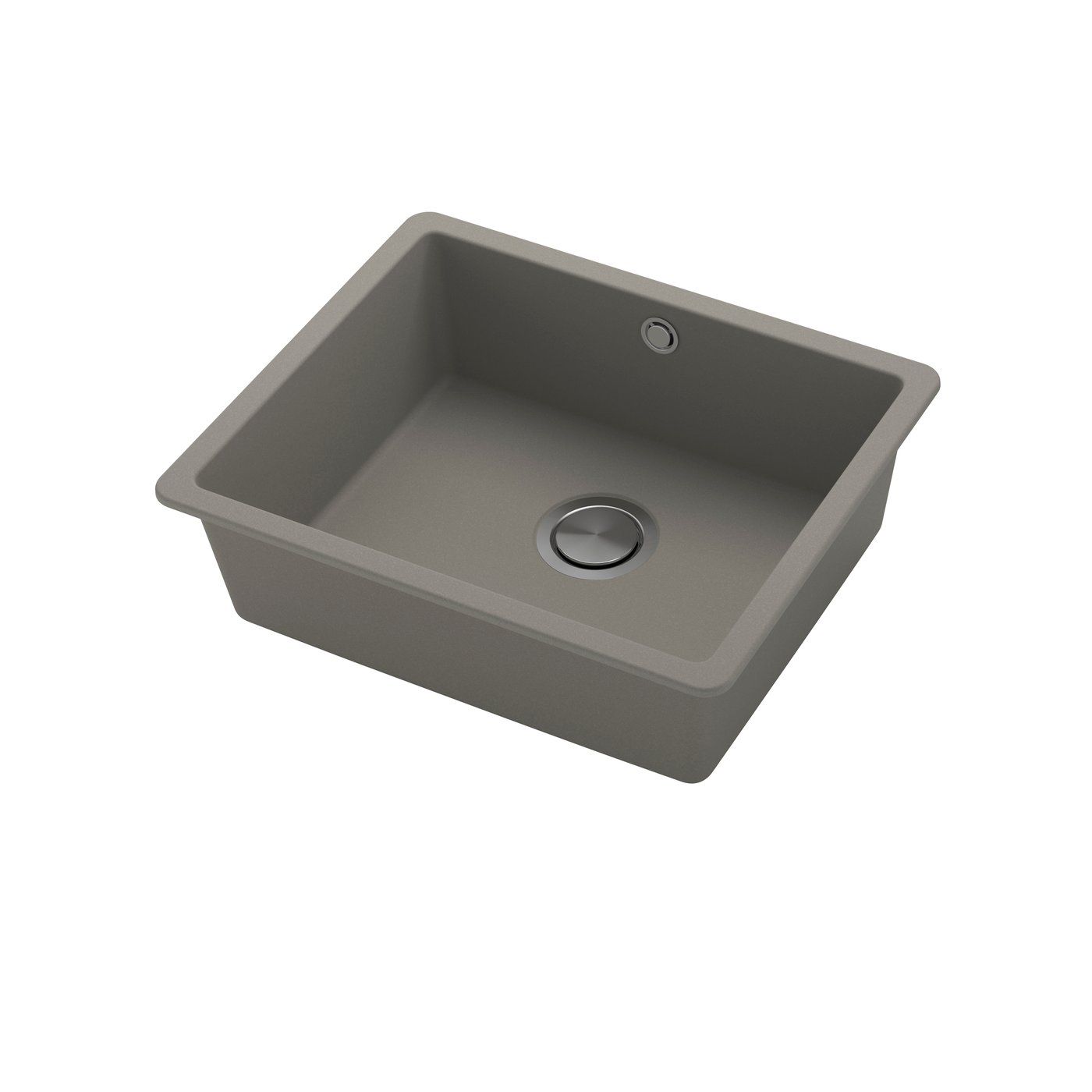 IKEA KILSVIKEN underlimmad diskho, 1 ho, gråbeige kvartskomposit, 56x46 cm, inbyggnadsdiskho