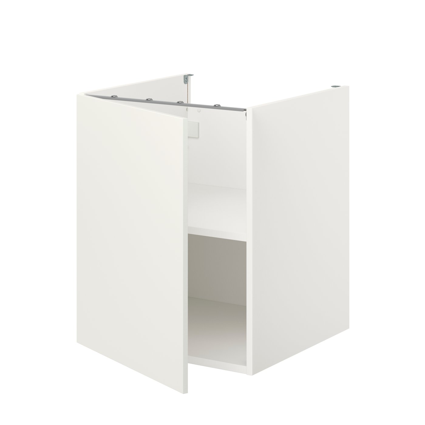 IKEA ENHET bänkskåp m hyllplan/dörr, vit, 60x62x75 cm