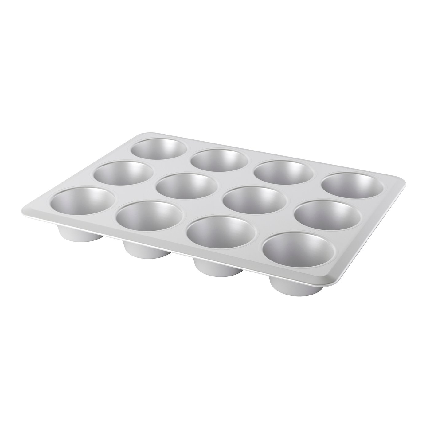 IKEA VARDAGEN muffinsform, silverfärgad, 38x29 cm