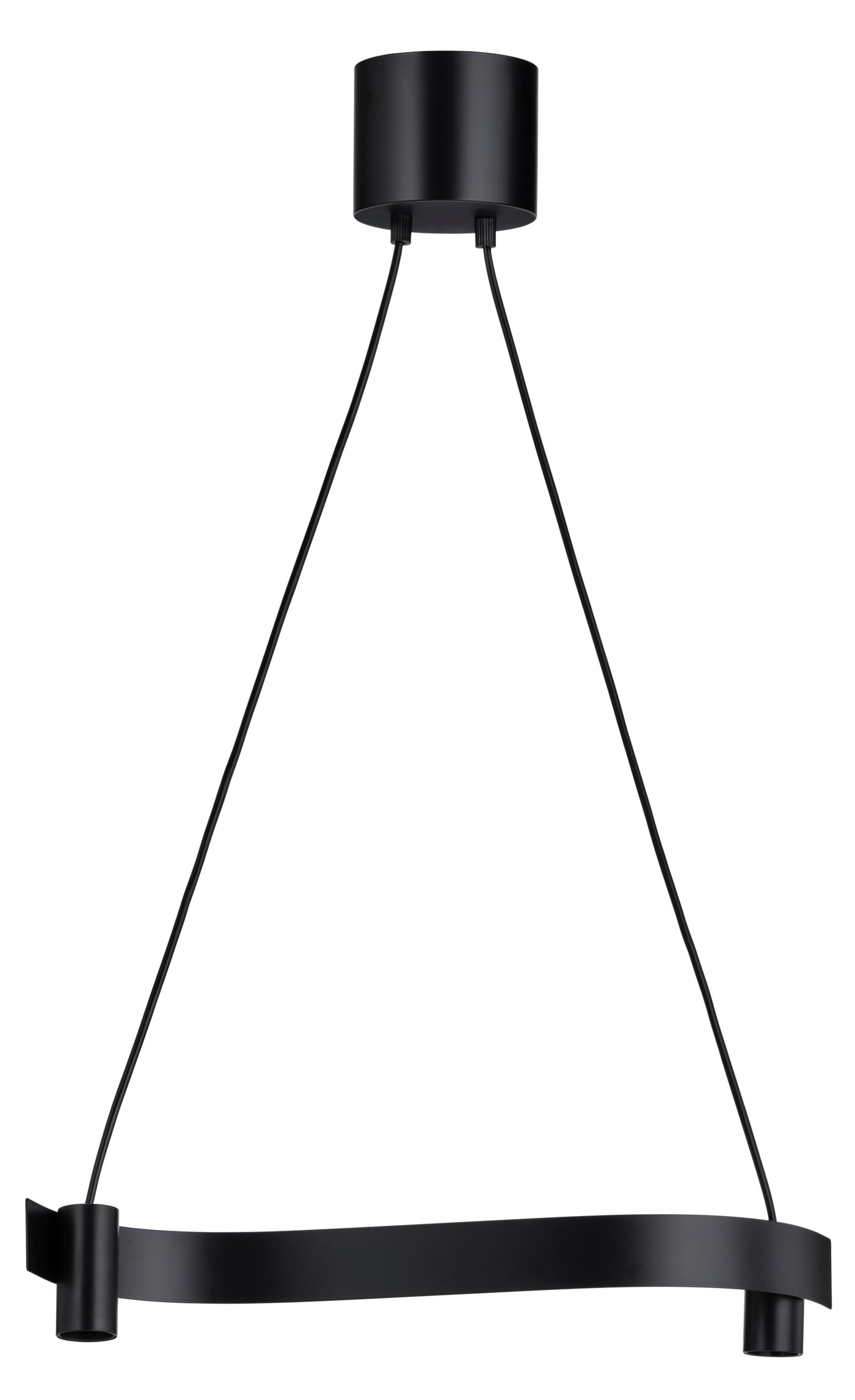 IKEA ACKJA taklampa, vågformad/svart, 60 cm