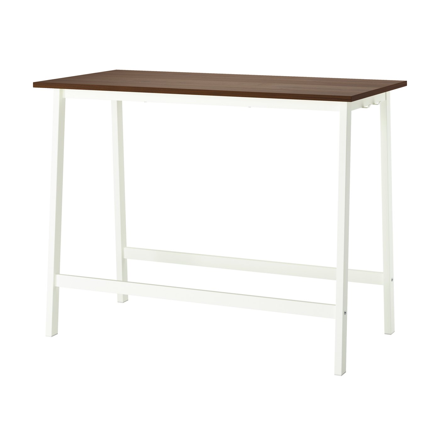IKEA MITTZON konferensbord, valnötsfaner/vit, 140x68x105 cm