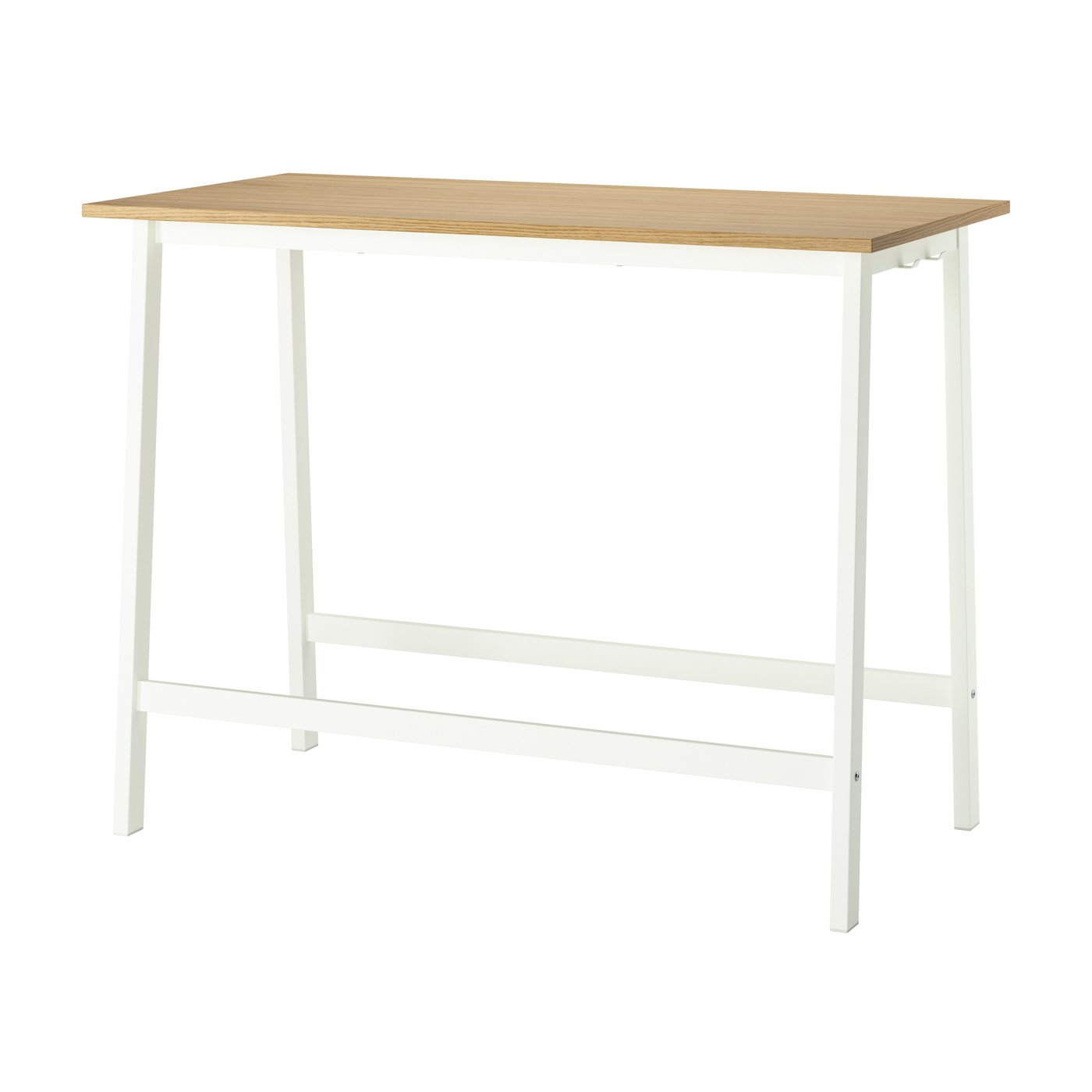 IKEA MITTZON konferensbord, ekfaner/vit, 140x68x105 cm