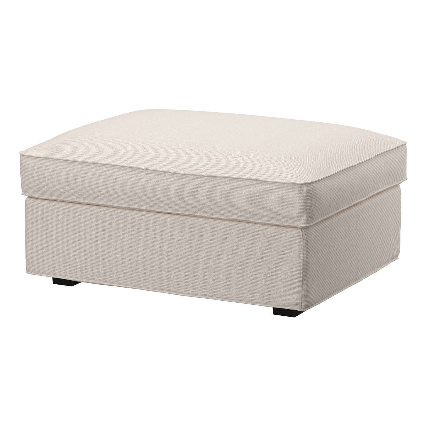IKEA KIVIK klädsel fotpall med förvaring, tresund ljusbeige