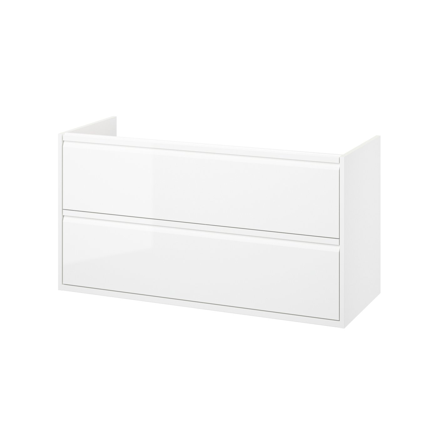 IKEA ÄNGSJÖN kommod med lådor, högglans vit, 120x48x63 cm