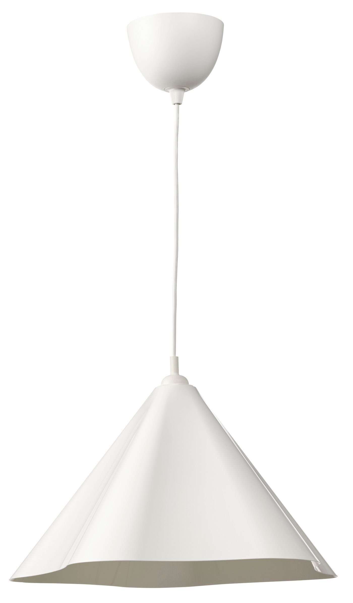 IKEA ZEBRASÄV taklampa, vit/plast, 46 cm