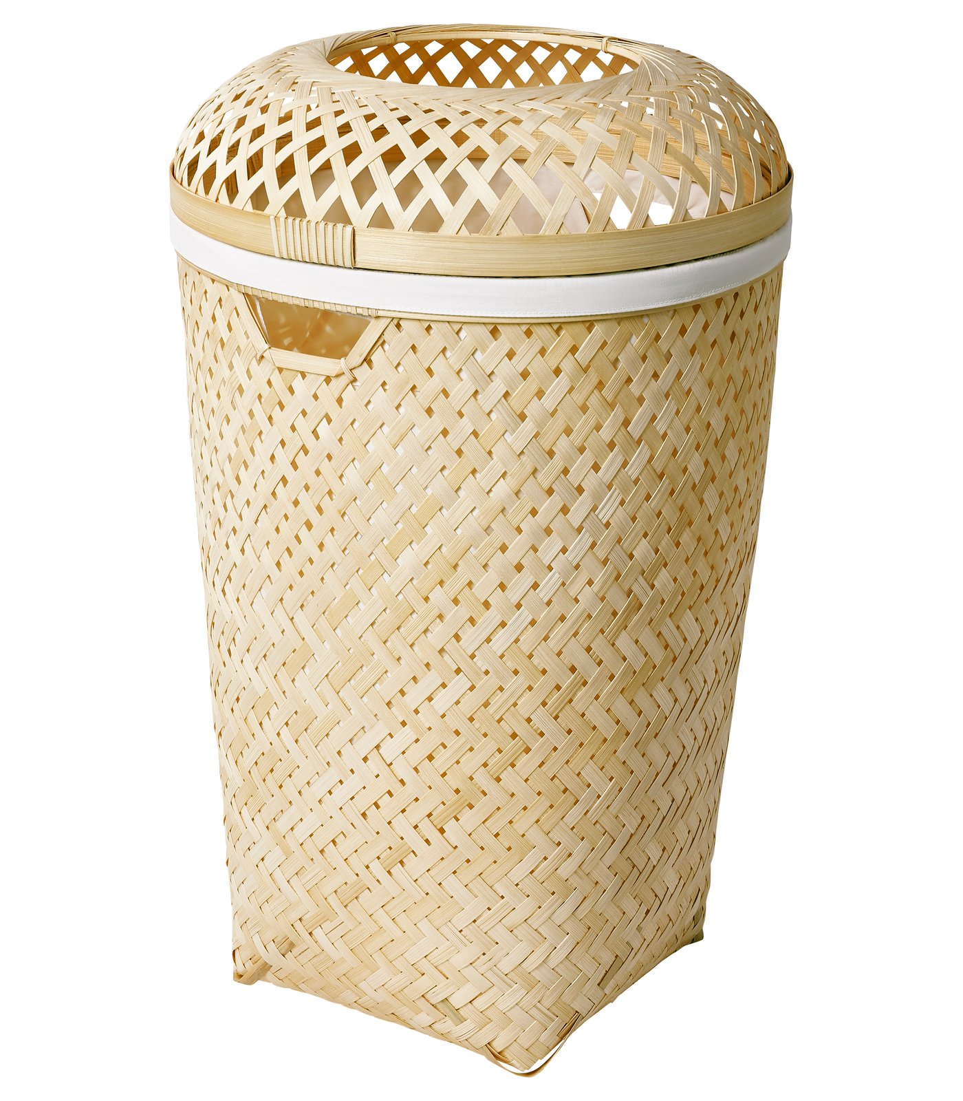IKEA SALUDING tvättkorg, handgjord bambu, 50 l