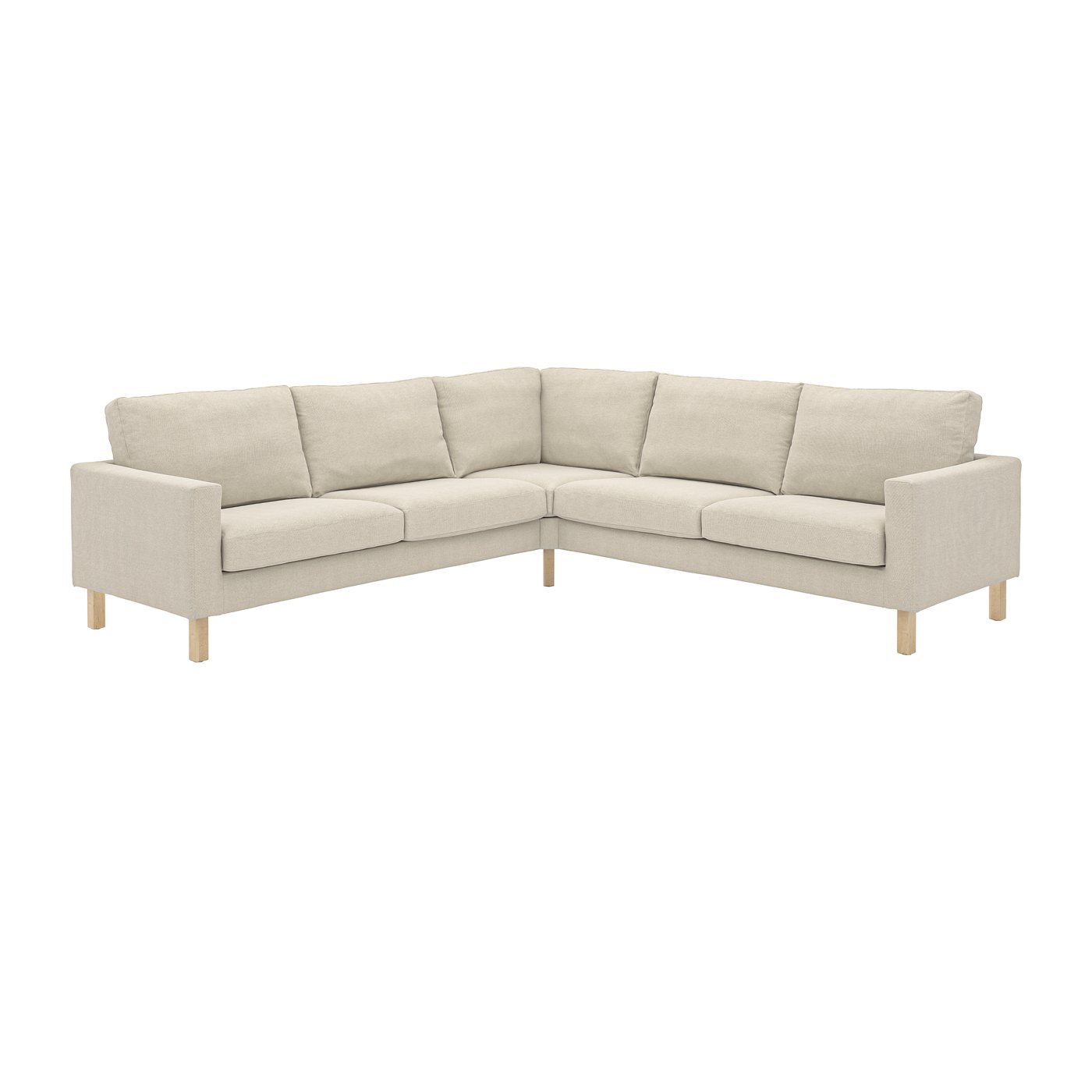 IKEA SALTSJÖBADEN hörnsoffa, 4-sits, fridtuna ljusbeige