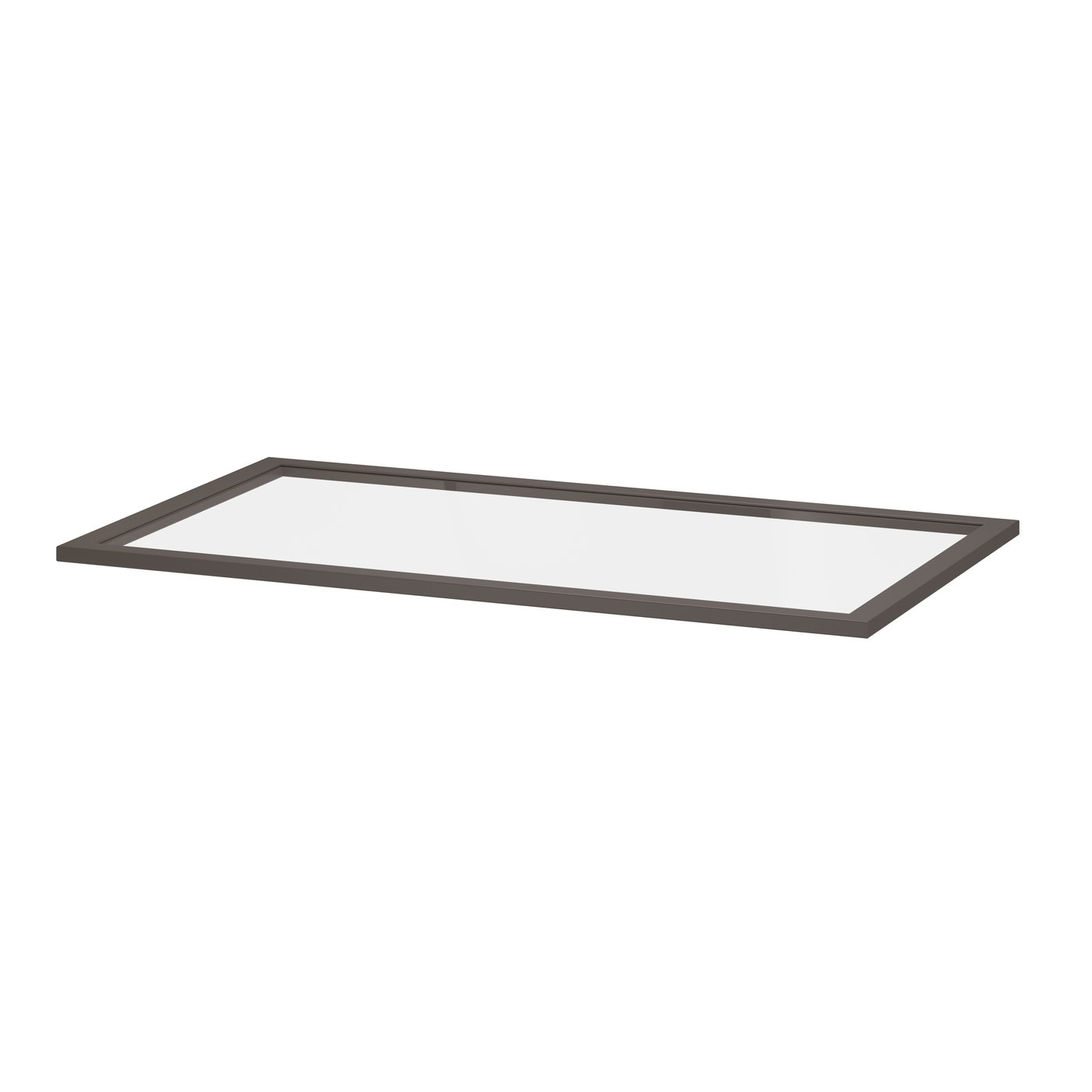 IKEA KOMPLEMENT glashyllplan, mörkgrå, 100x58 cm