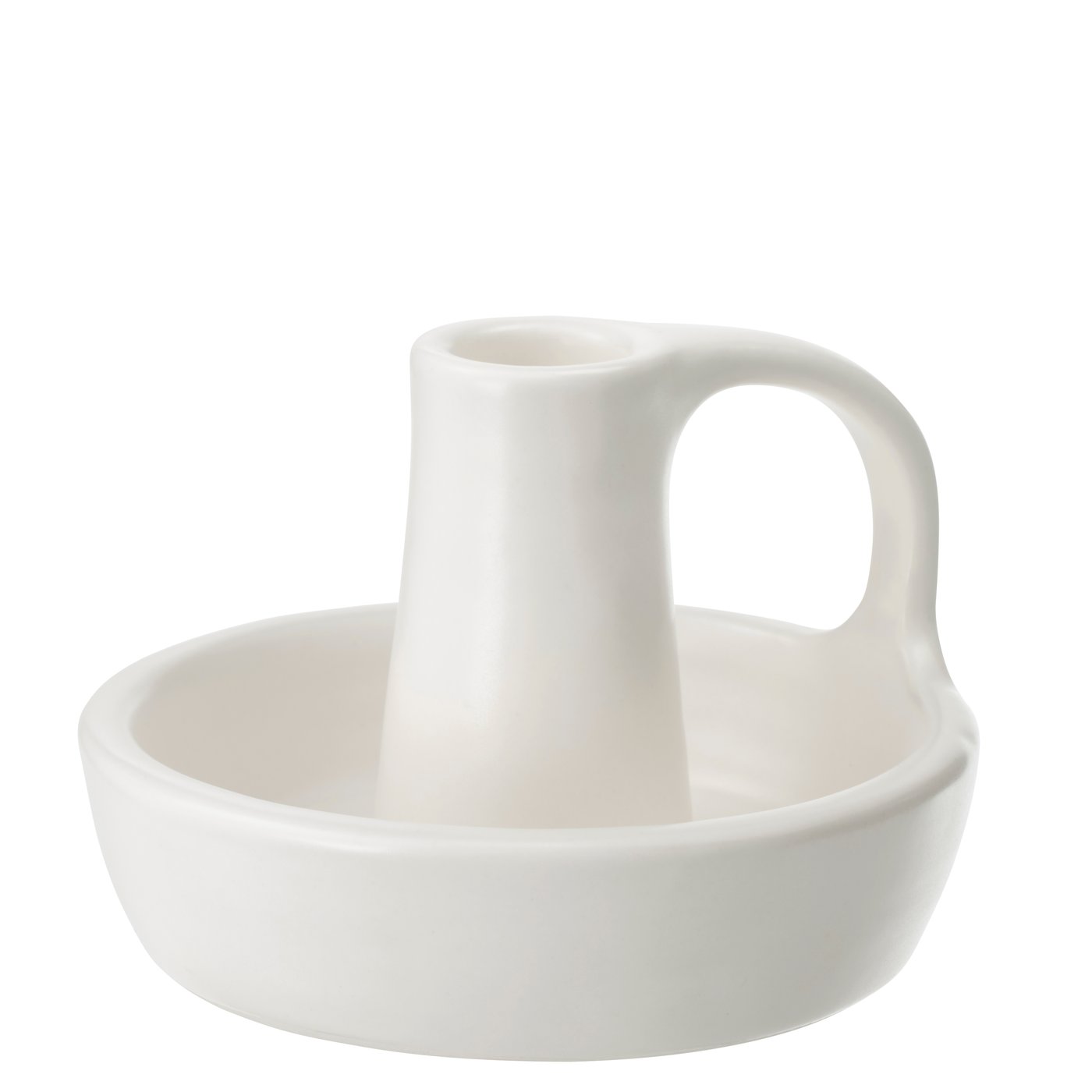 IKEA GODTAGBAR ljusstake, keramik vit, 8 cm