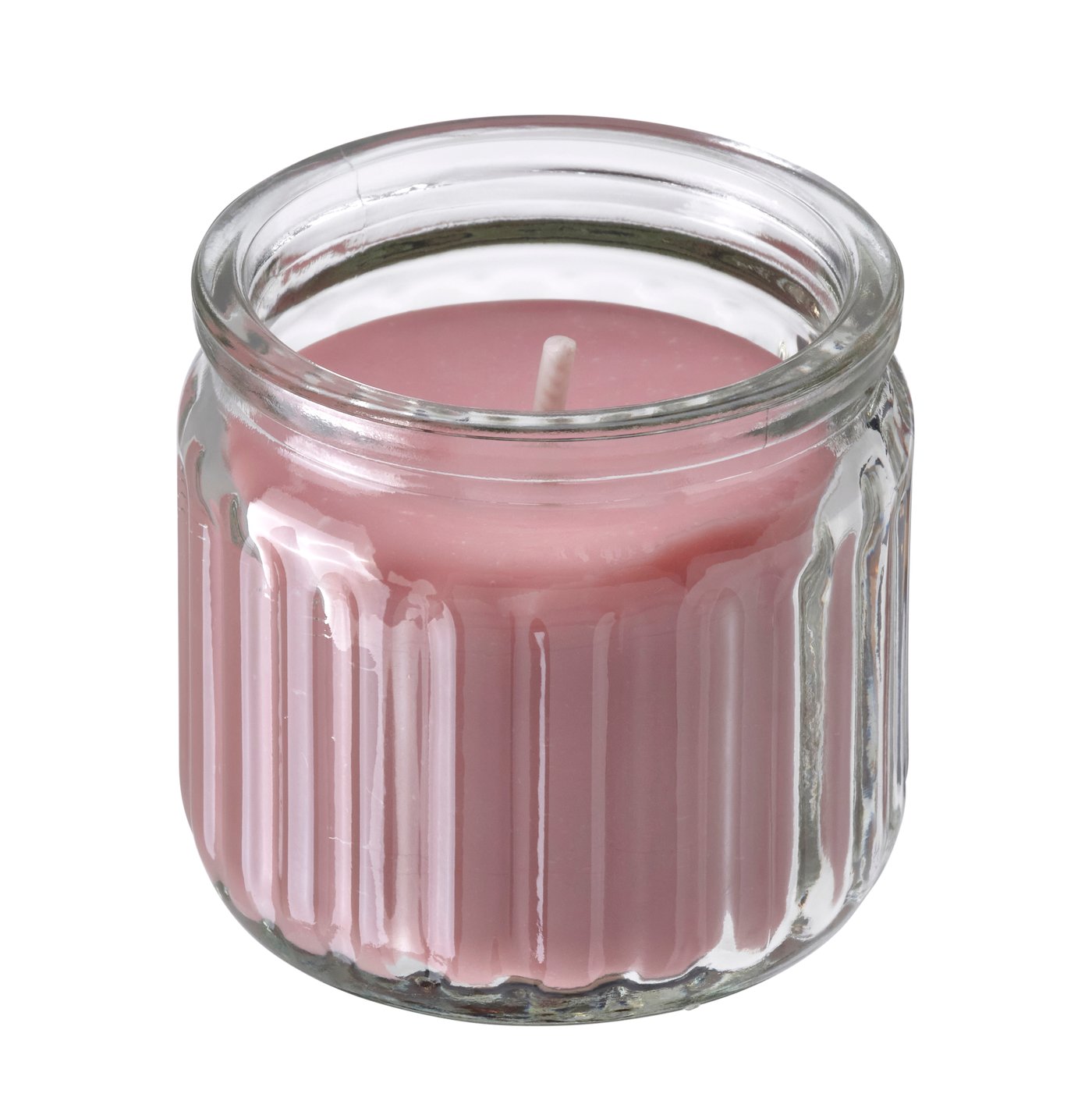IKEA HÖKGÖK doftljus i glas, röda bär ljusrosa, 12 tim.