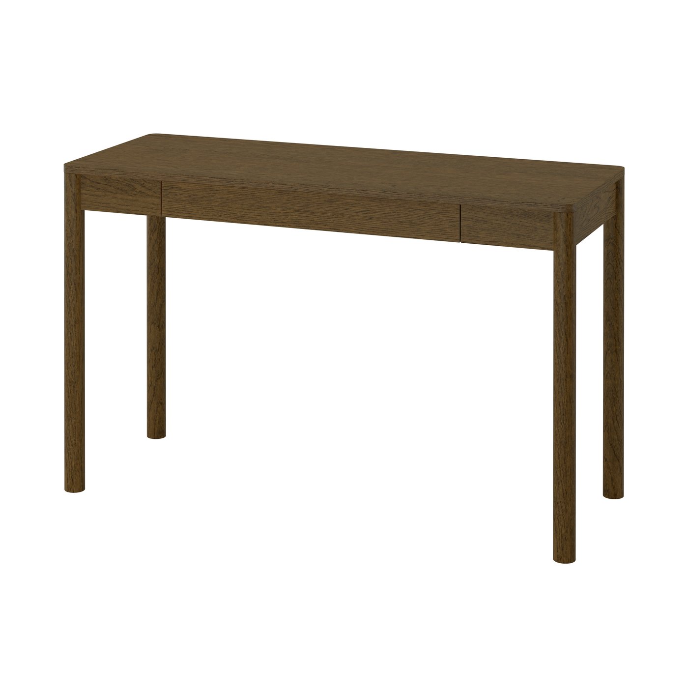 IKEA TONSTAD skrivbord, brun betsad ekfaner, 120x47 cm