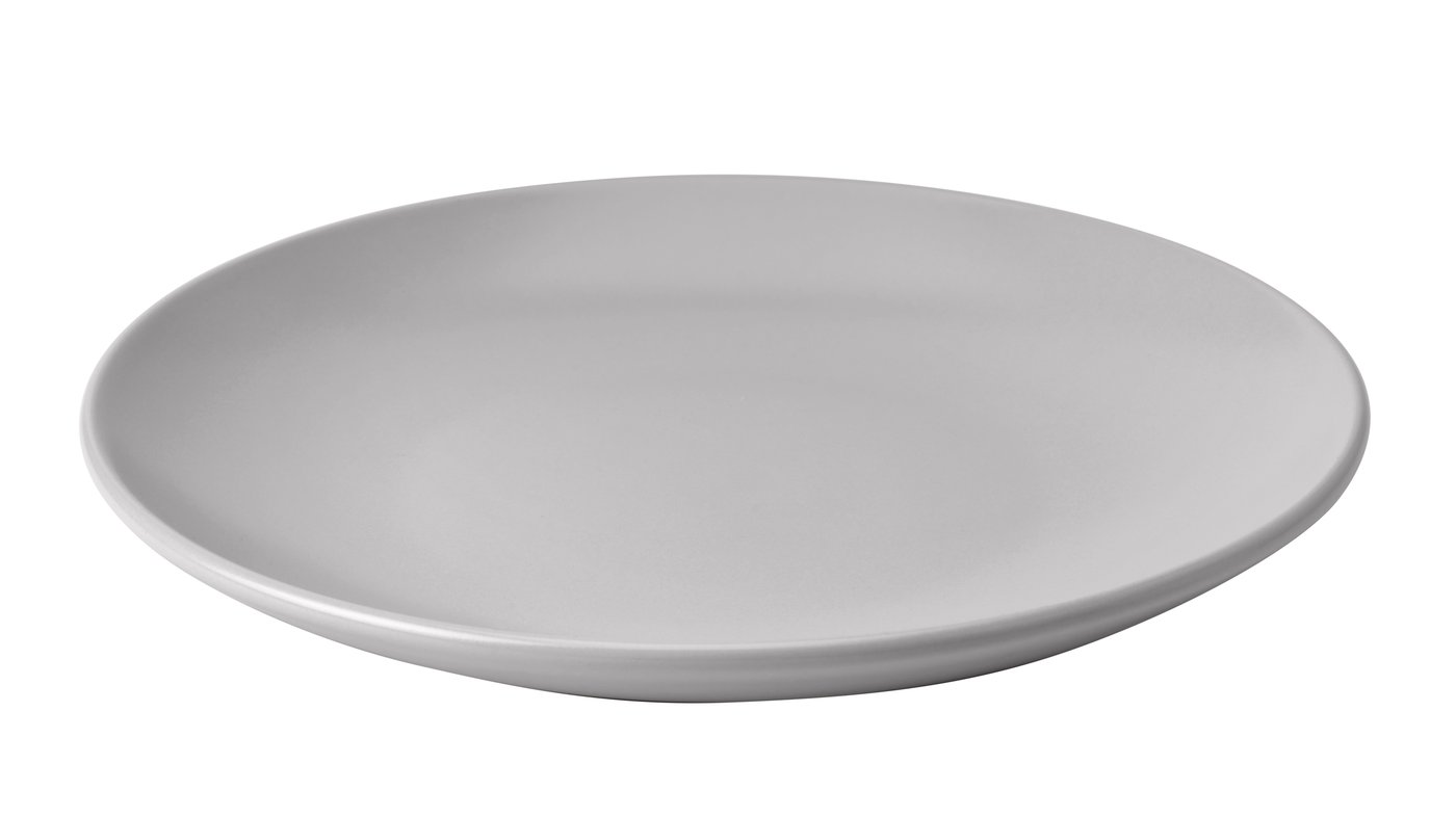 IKEA FÄRGKLAR assiett, matt yta ljusgrå, 20 cm
