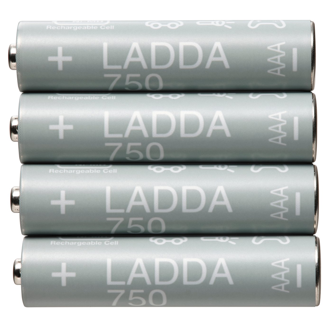 IKEA LADDA laddningsbart batteri, hr03 aaa 1.2v, 750mAh
