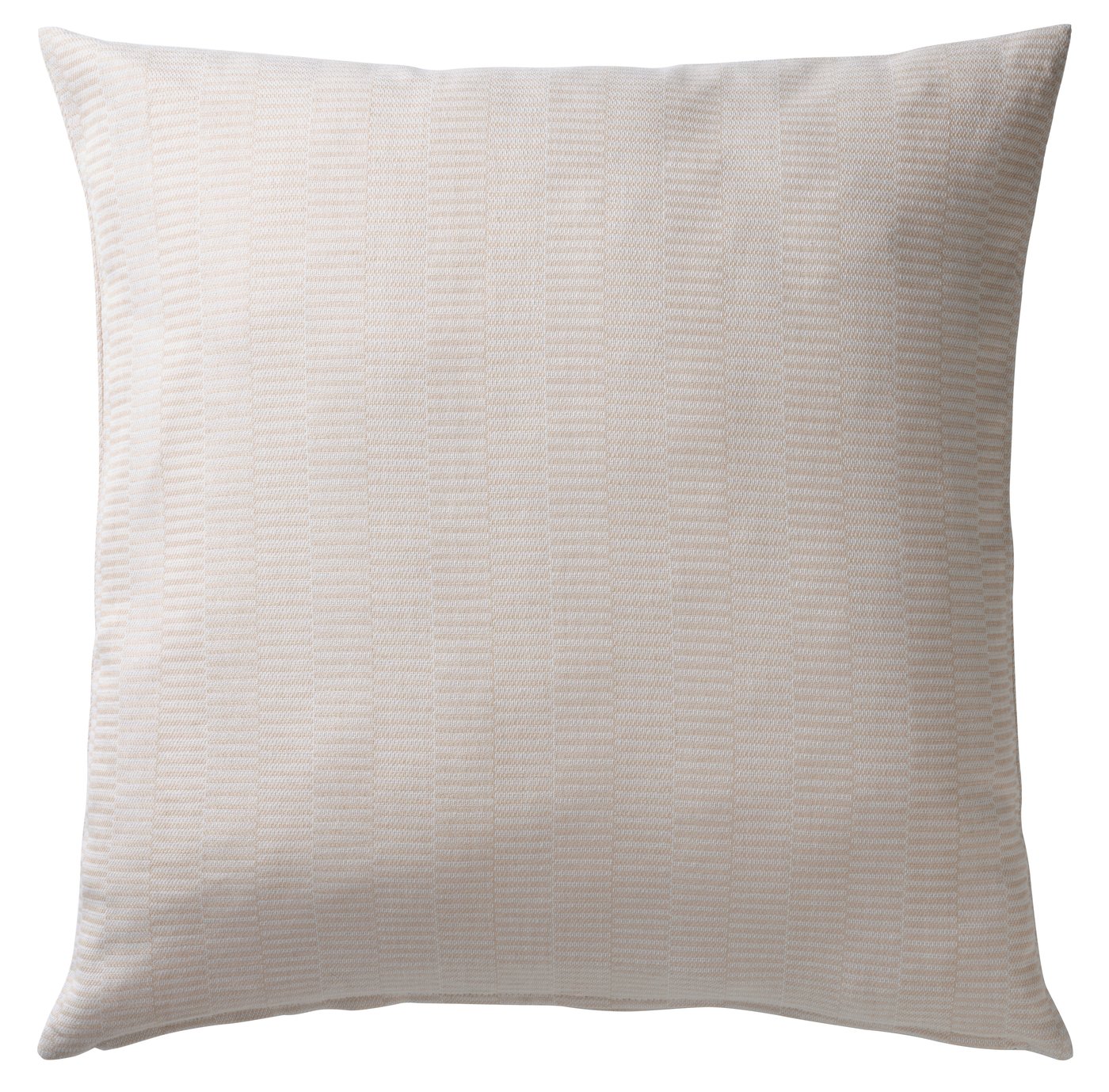 IKEA PLOMMONROS kuddfodral, beige/vit, 50x50 cm