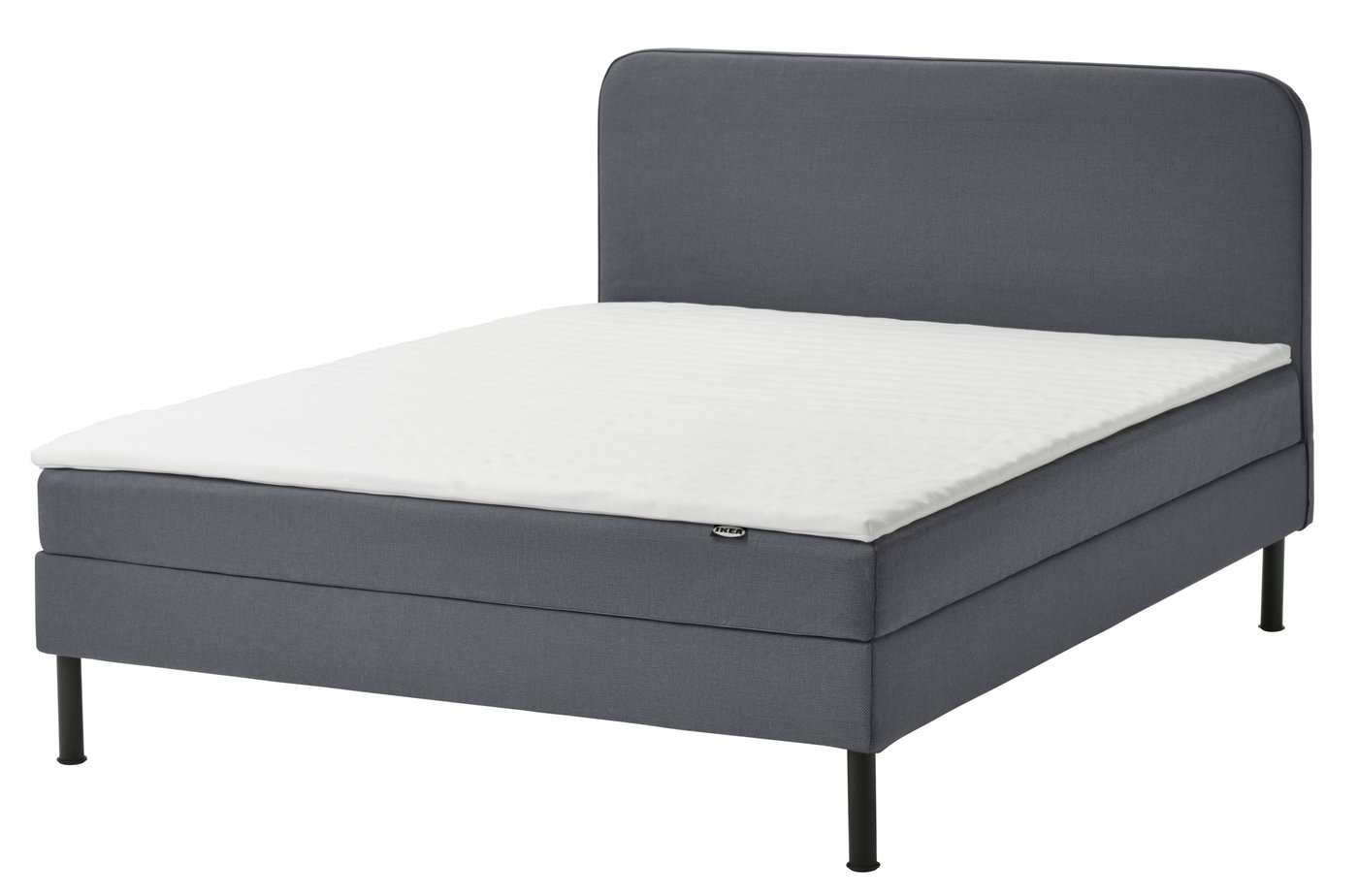 IKEA BLÅFJÄLLET kontinentalsäng, medium fast/kabusa mörkgrå, 180x200 cm