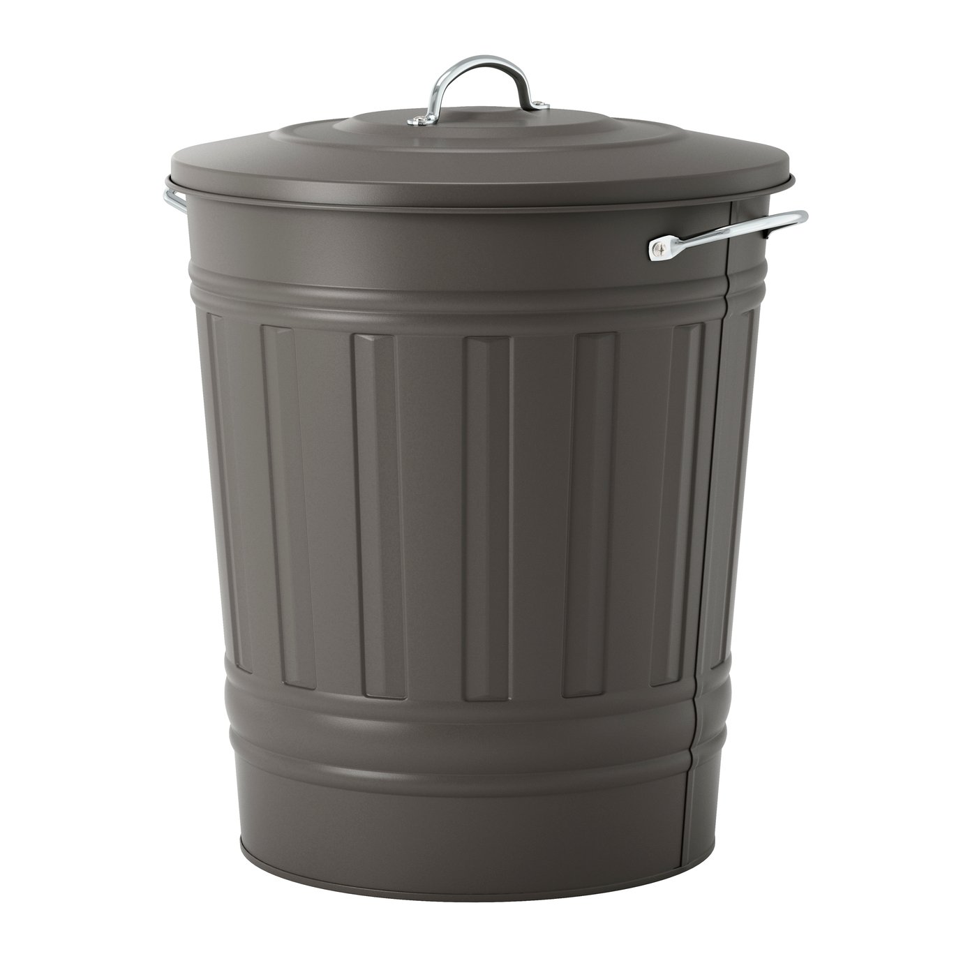 IKEA KNODD tunna med lock, grå, 40 l