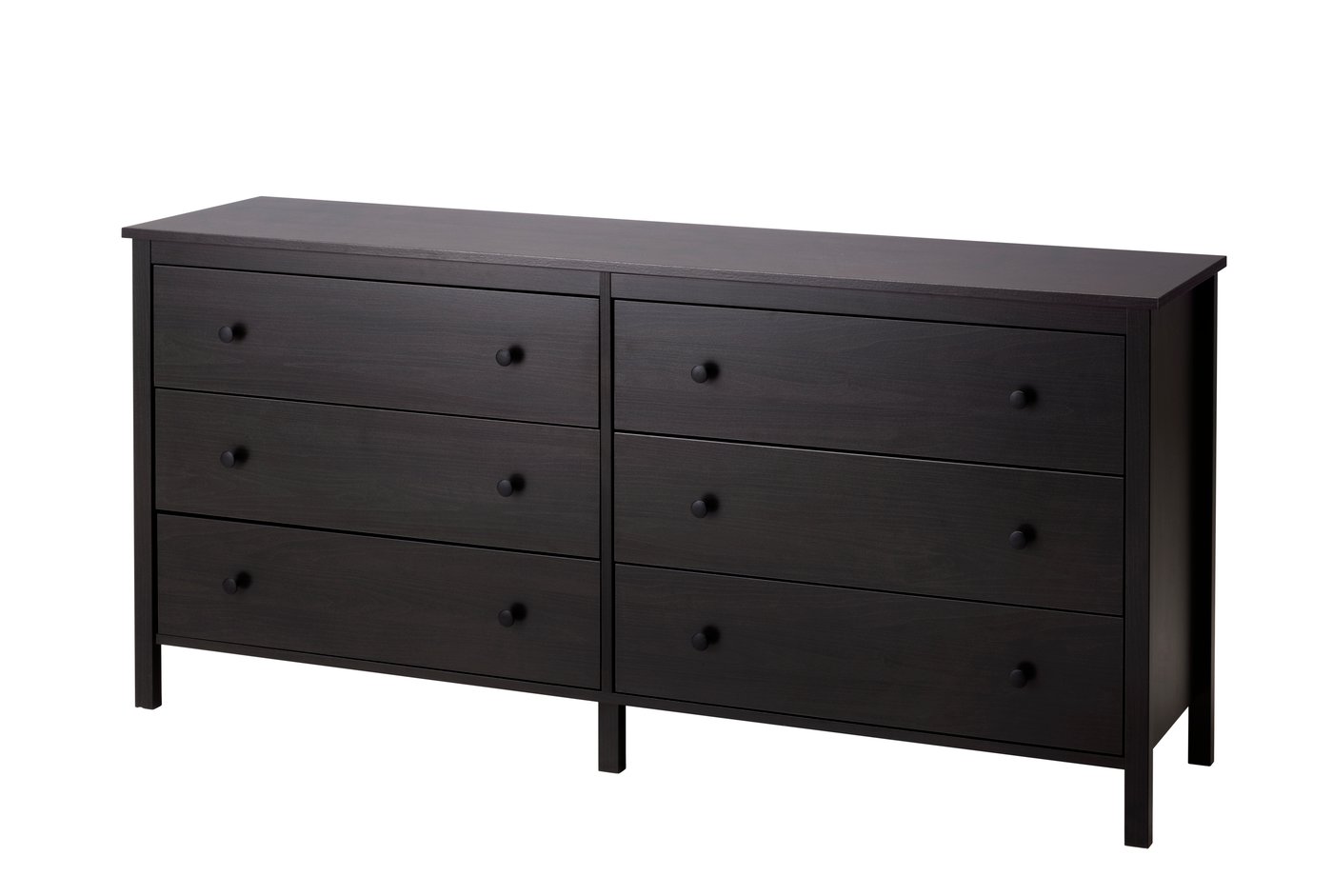 IKEA KOPPANG byrå med 6 lådor, svartbrun, 172x44x83 cm