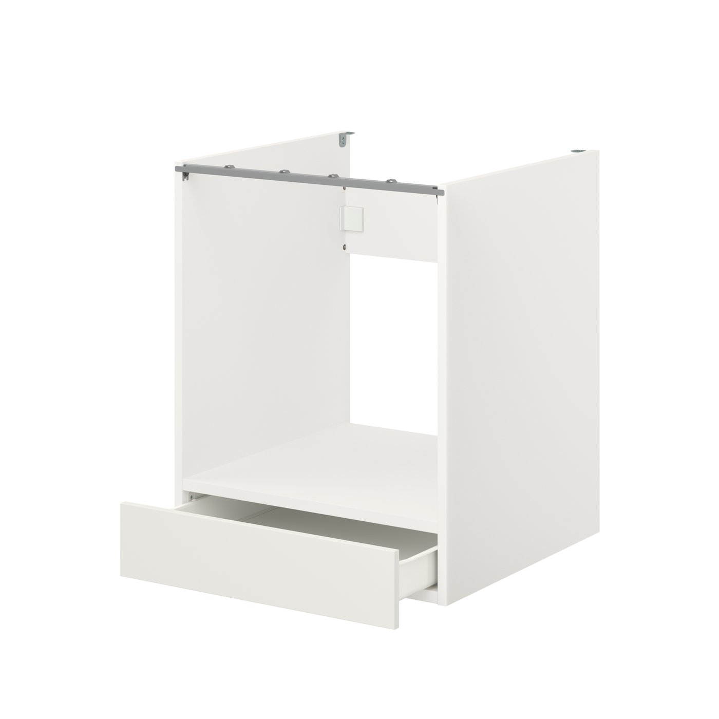 IKEA ENHET bänkskåp för ugn med låda, vit, 60x62x75 cm