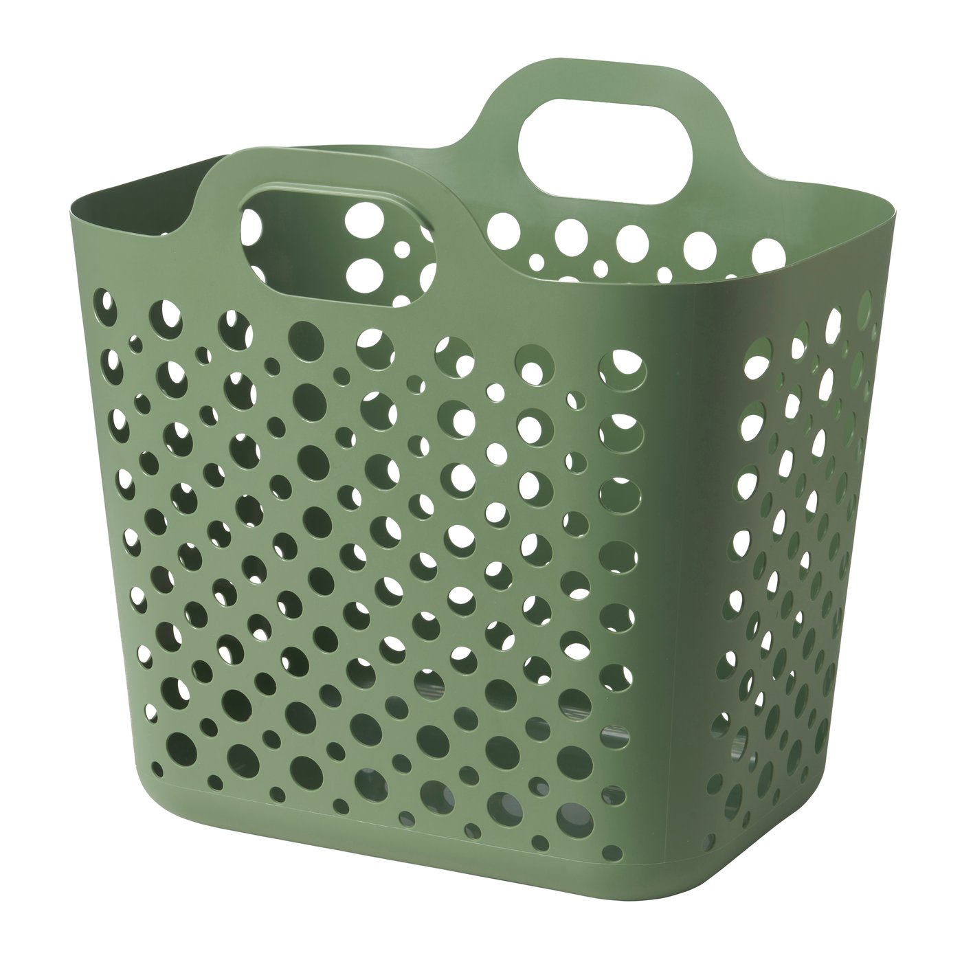 IKEA SLIBB flexibel tvättkorg, grön, 24 l