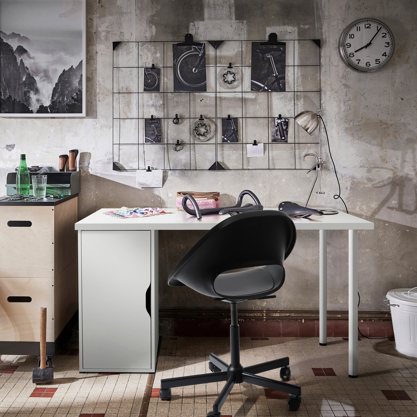 IKEA LAGKAPTEN / ALEX skrivbord, vit, 140x60 cm
