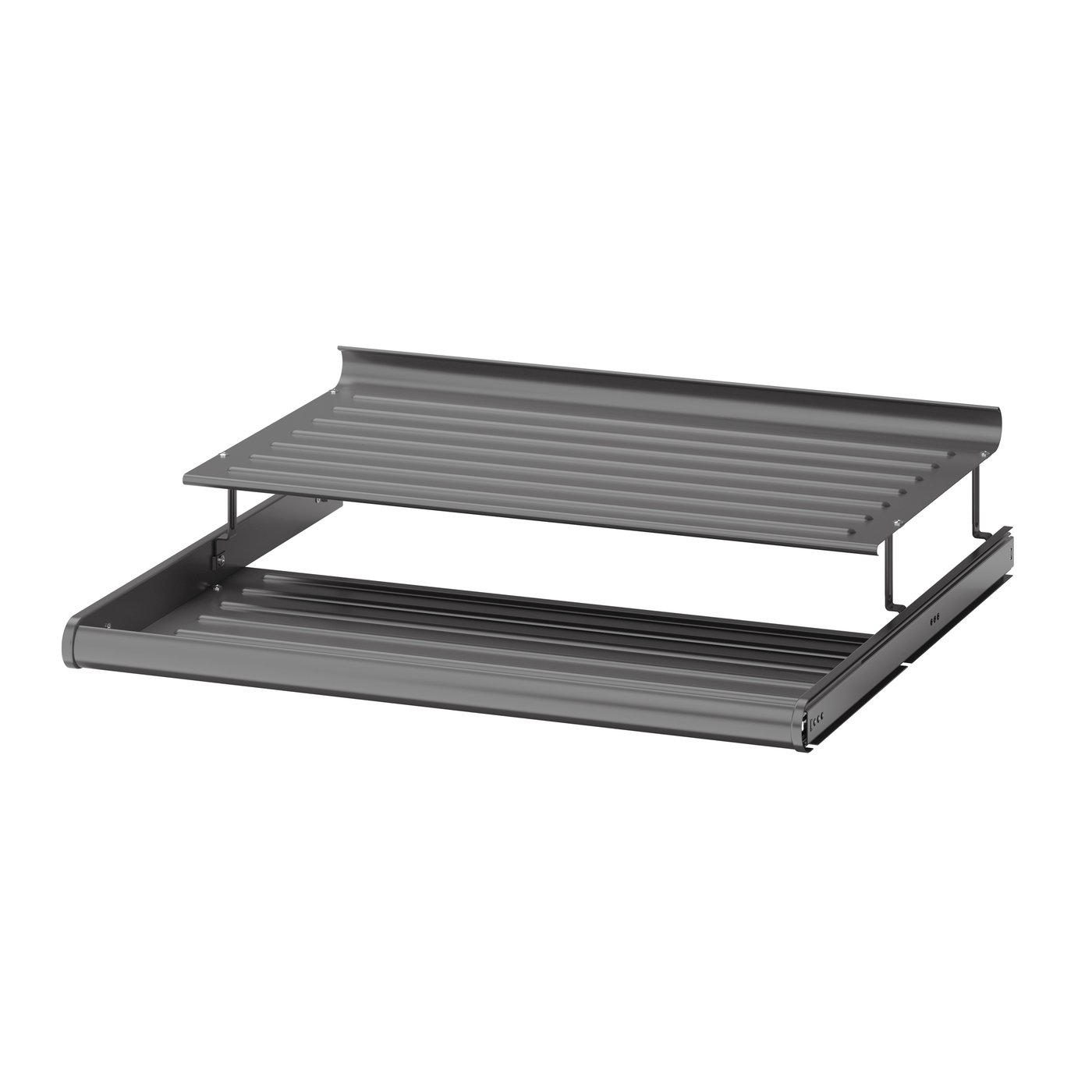 IKEA KOMPLEMENT utdragbart skohyllplan, mörkgrå, 75x58 cm