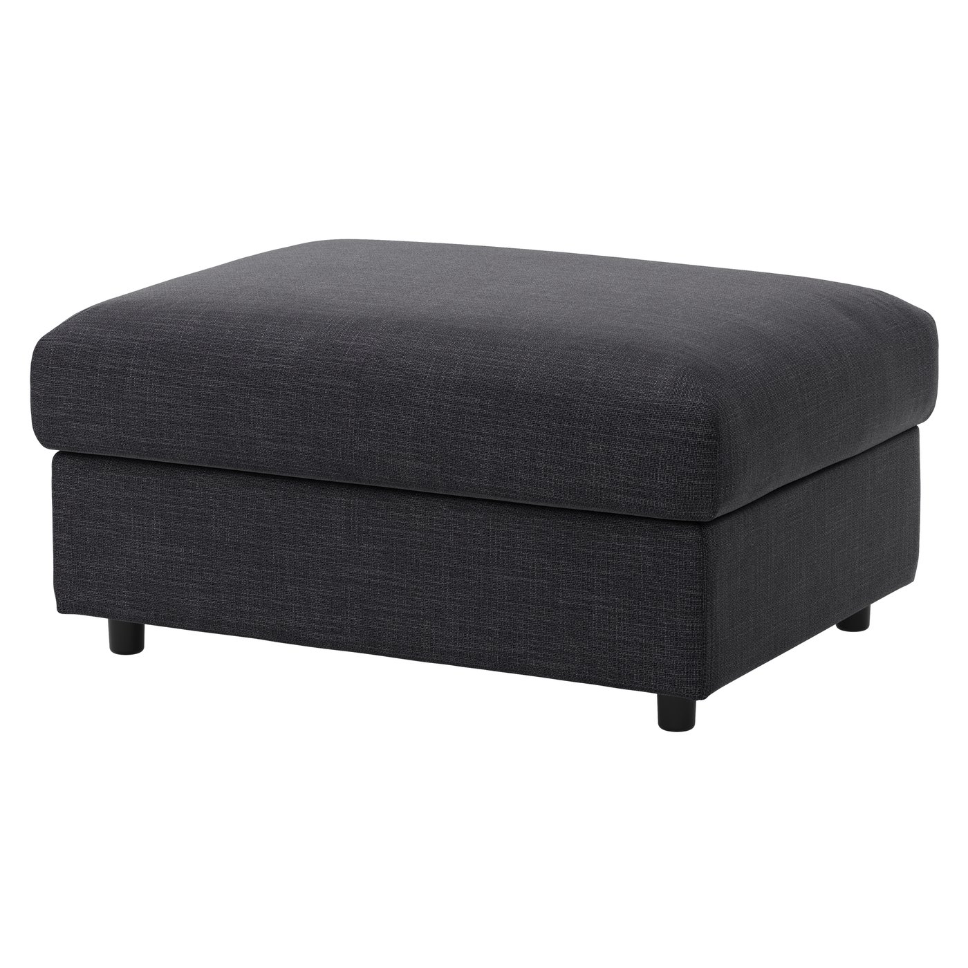 IKEA VIMLE klädsel fotpall med förvaring, hillared antracit