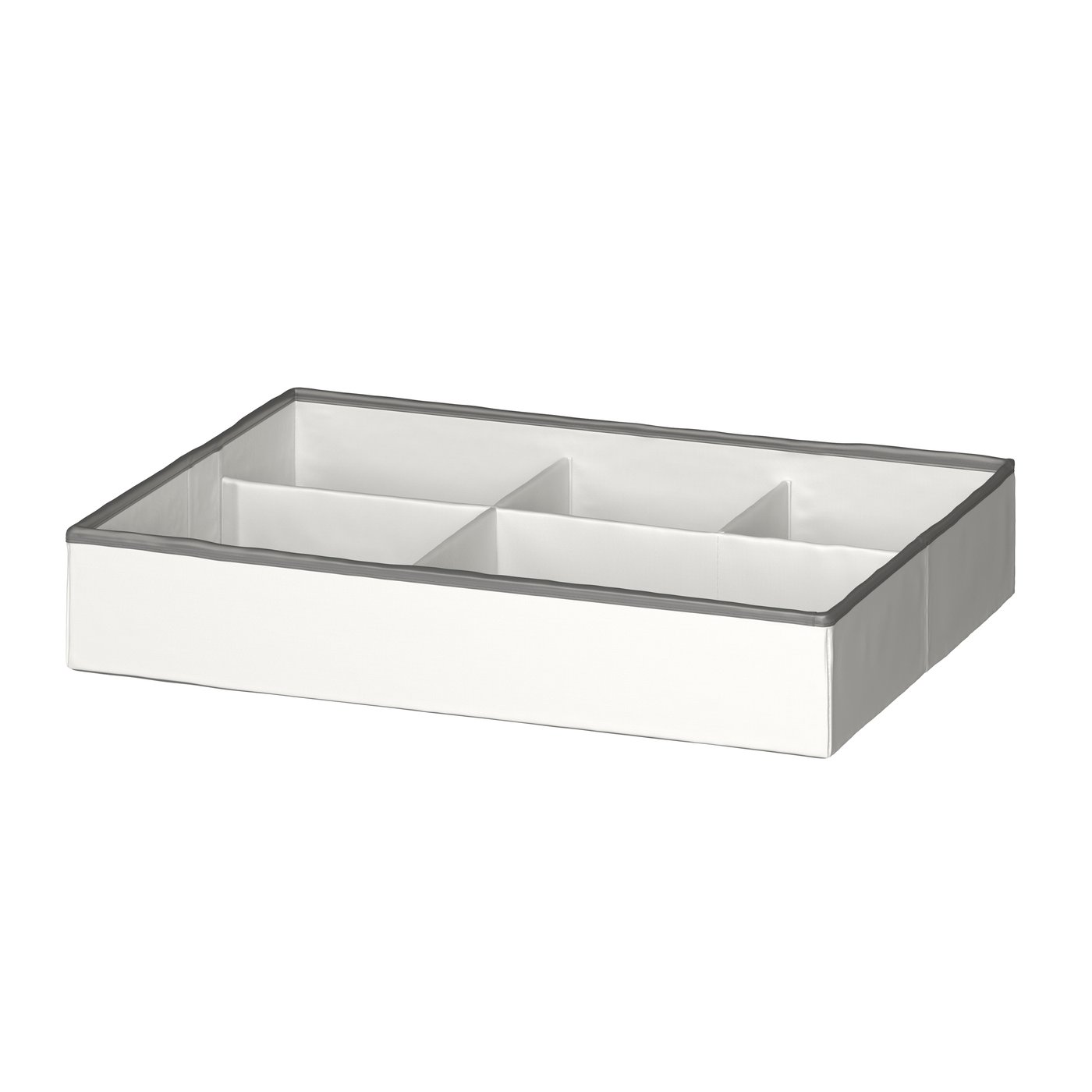IKEA JÄTTEBJÖRN förvaringsfack, vit/grå, 50x35x9 cm
