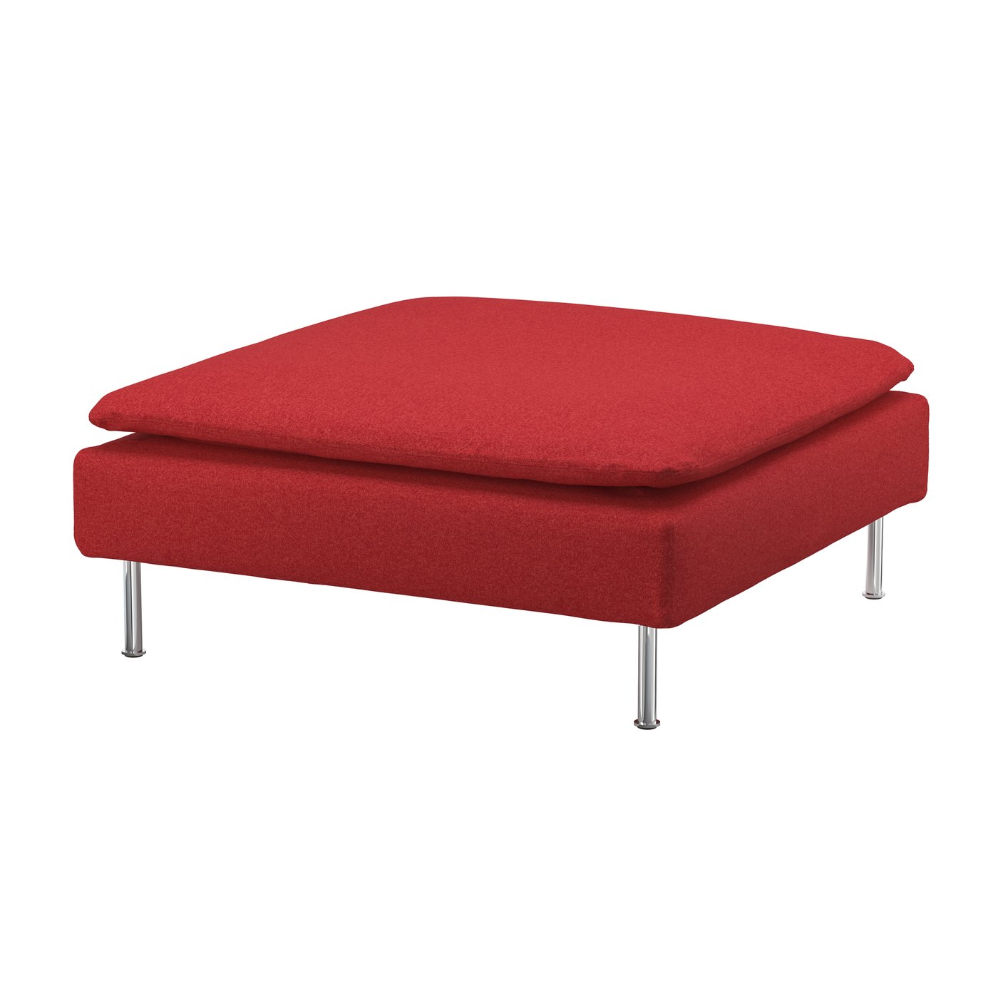 IKEA SÖDERHAMN fotpall, tonerud röd