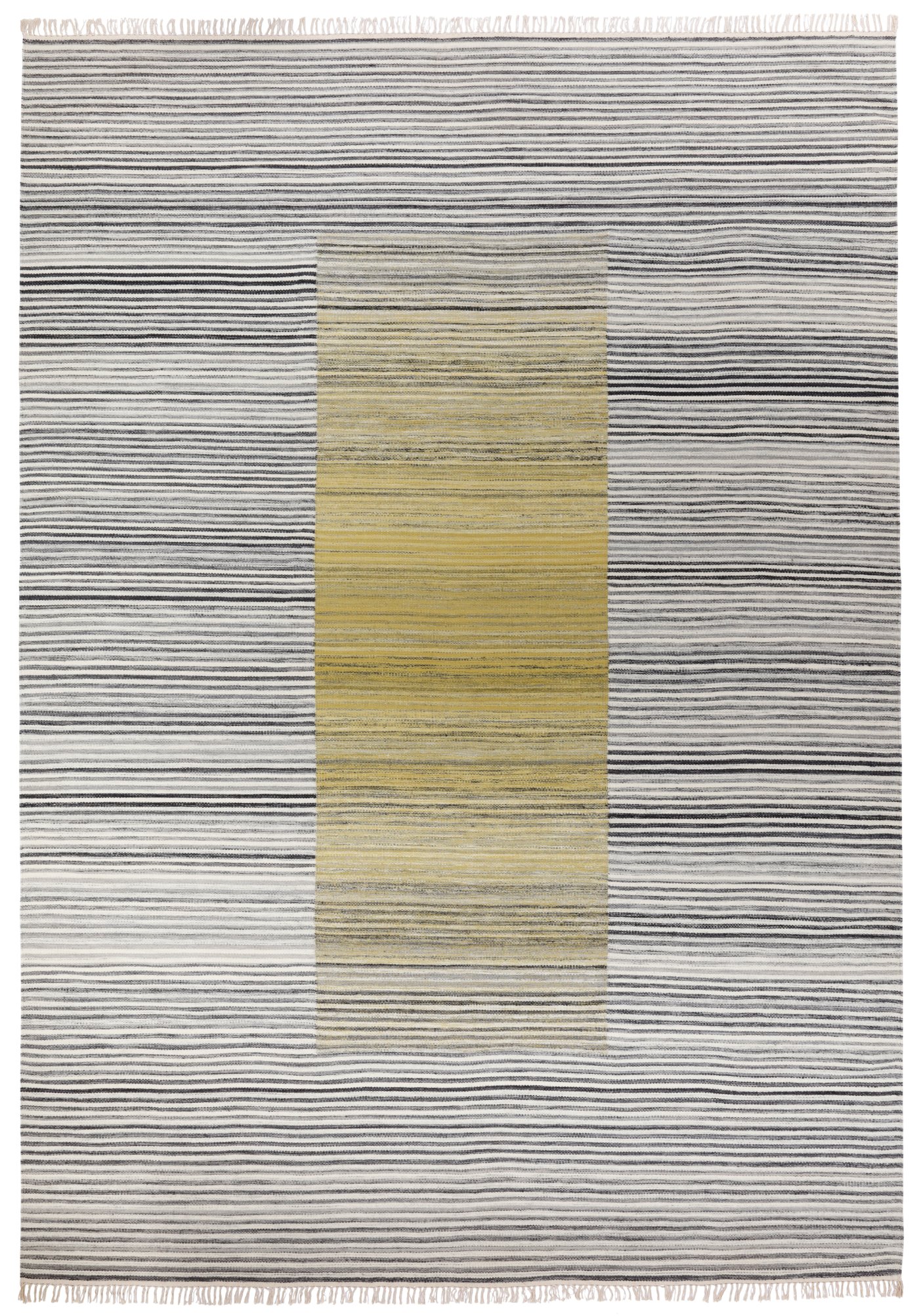 IKEA SJÖTÅTEL matta, slätvävd, grågul/handgjord, 250x350 cm
