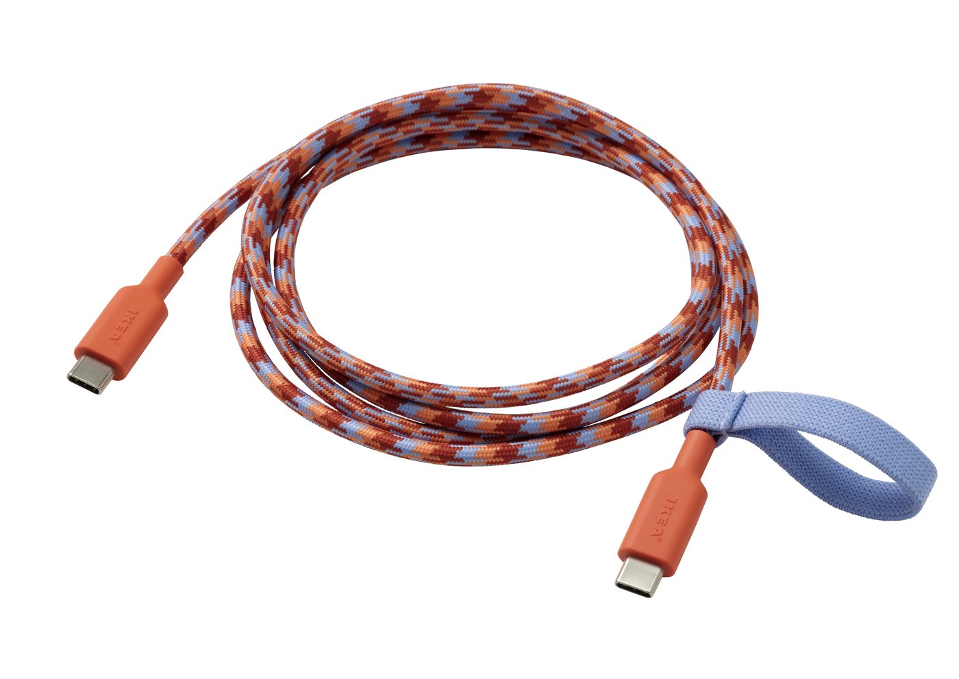 IKEA LILLHULT USB-C till USB-C, orange/lila, 1.5 m