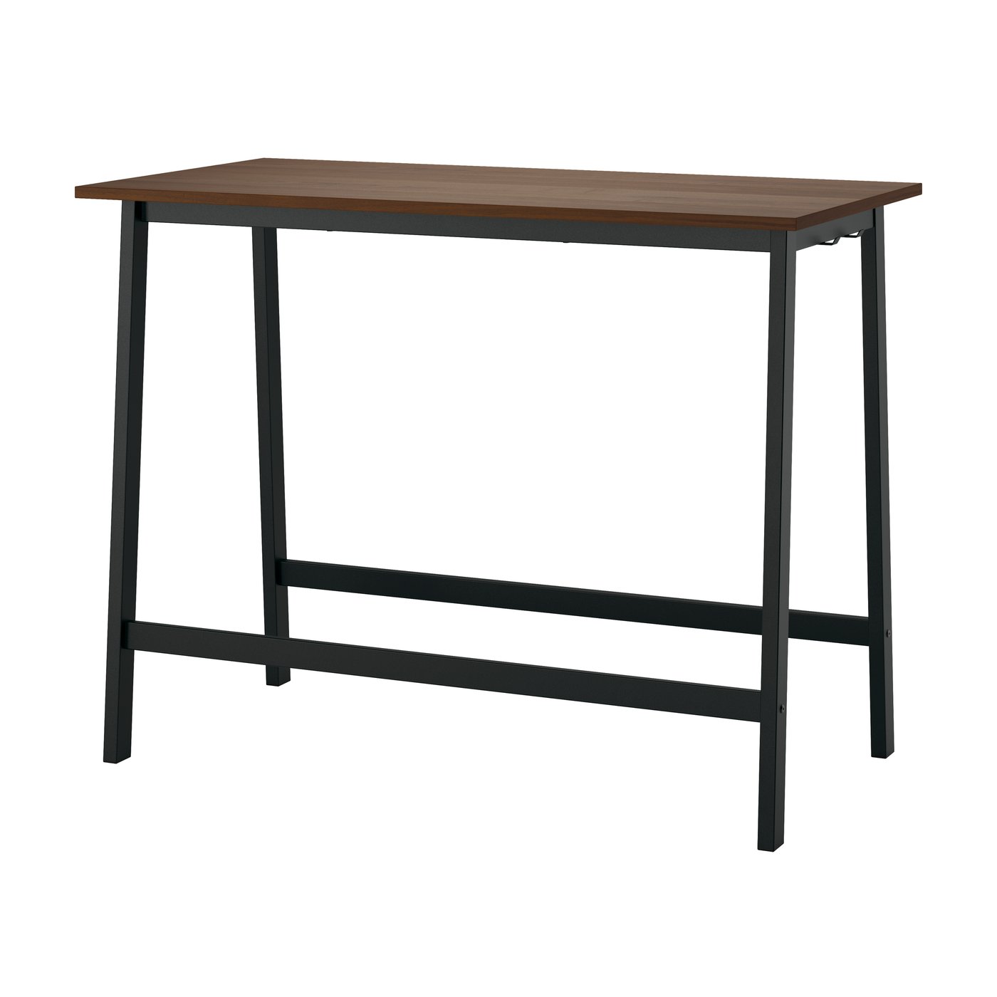 IKEA MITTZON konferensbord, valnötsfaner/svart, 140x68x105 cm