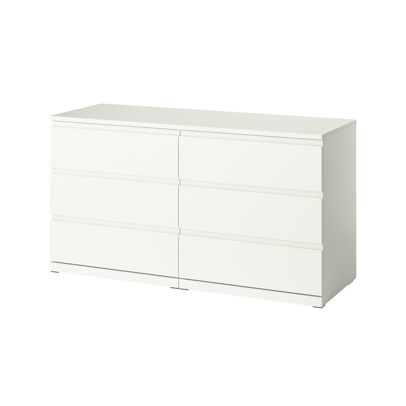 IKEA STORKLINTA byrå med 6 lådor, vit, 140x50x75 cm