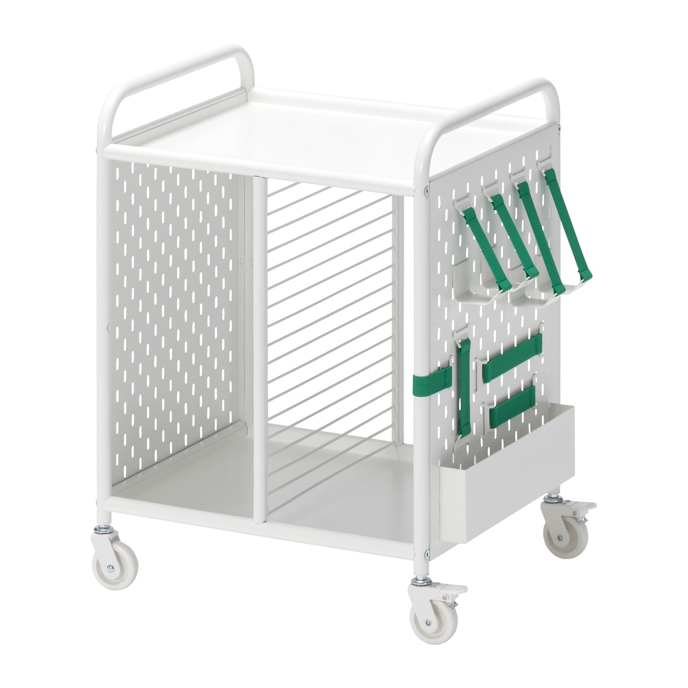 IKEA BRÄNNBOLL hylla med hjul, vit, 56x62 cm