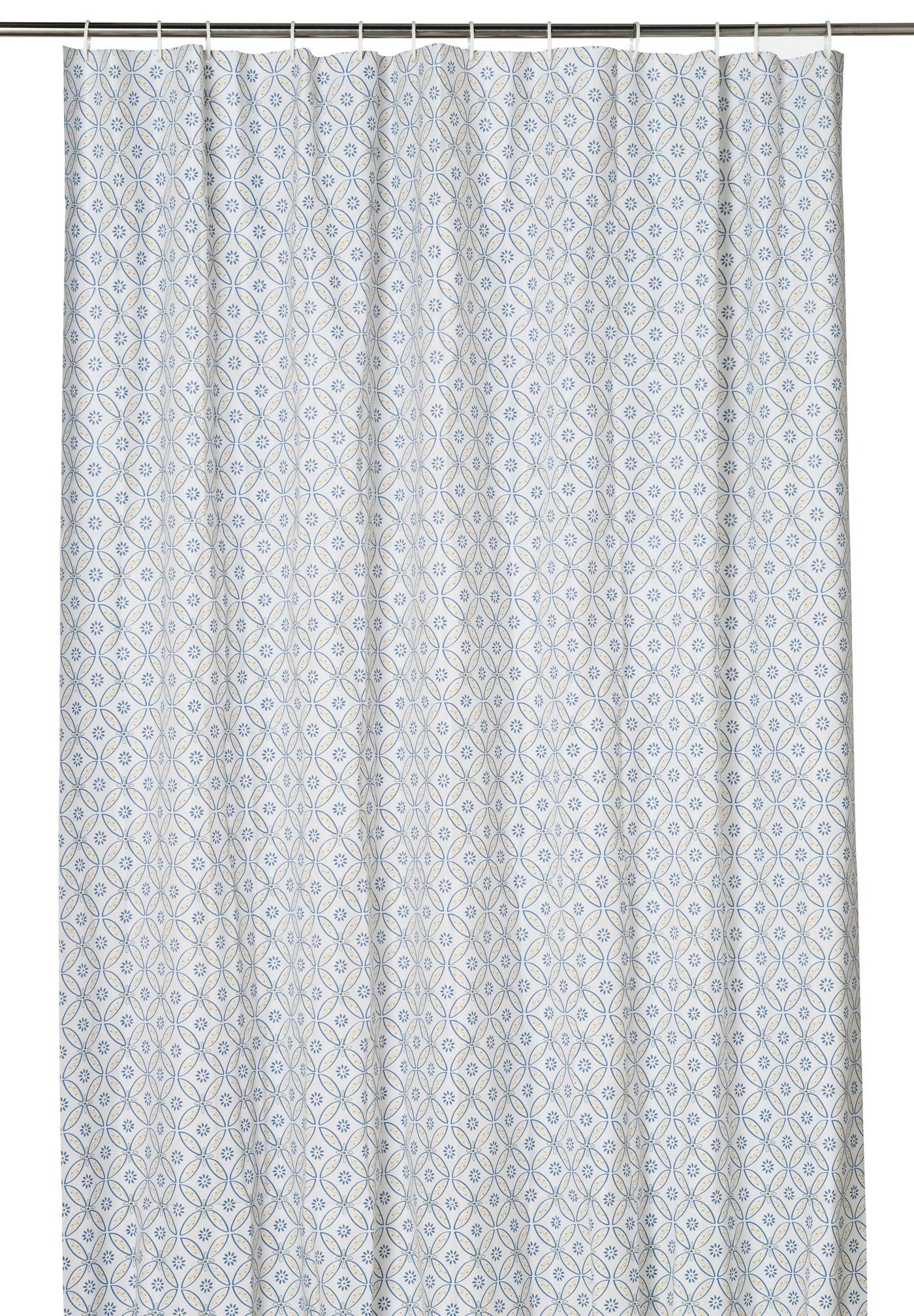 IKEA DOCKBÅT duschdraperi, vit/flerfärgad, 180x200 cm